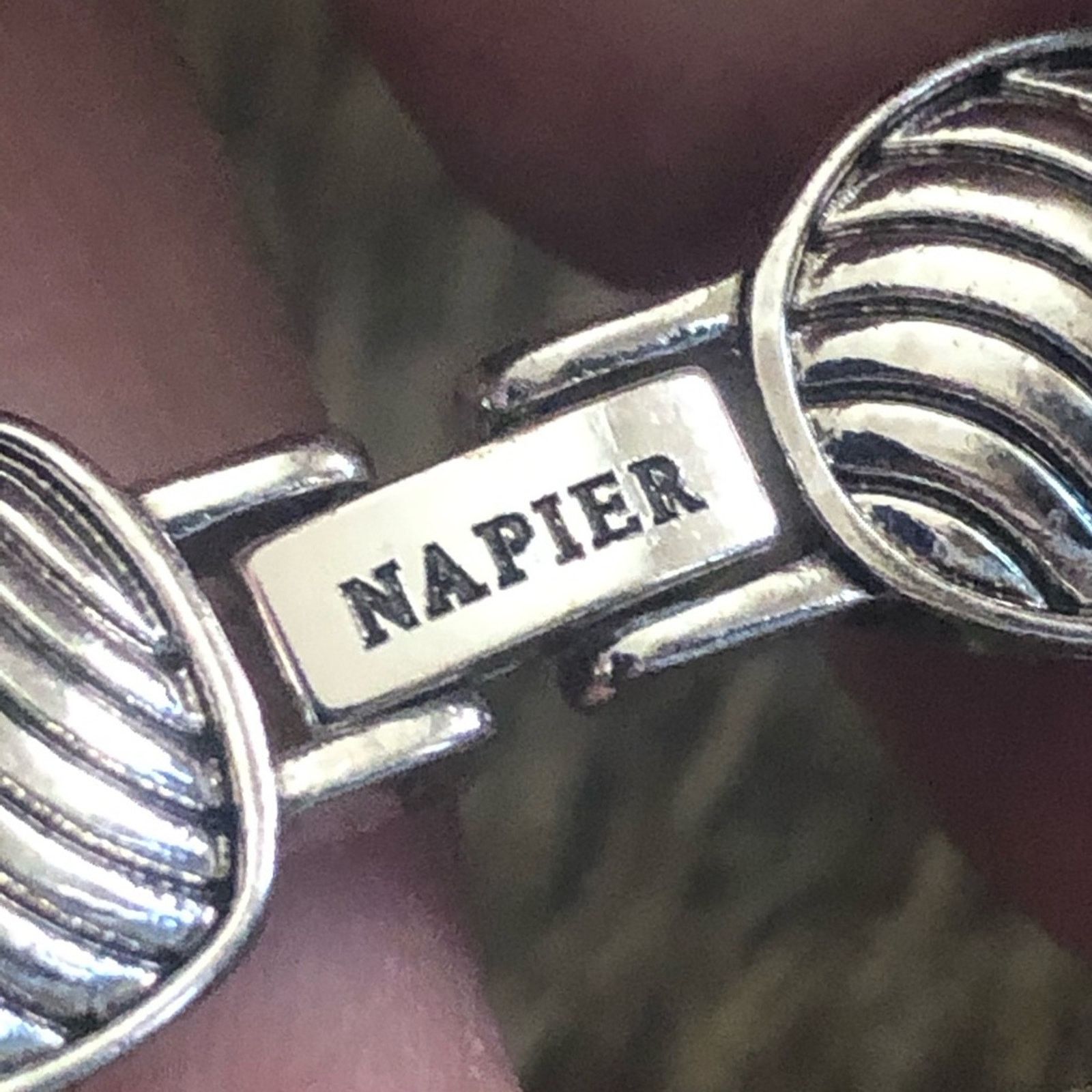 Jewelry Vintage Napier silver rhinestone accent bracelet Size ONE SIZE - 4 Thumbnail