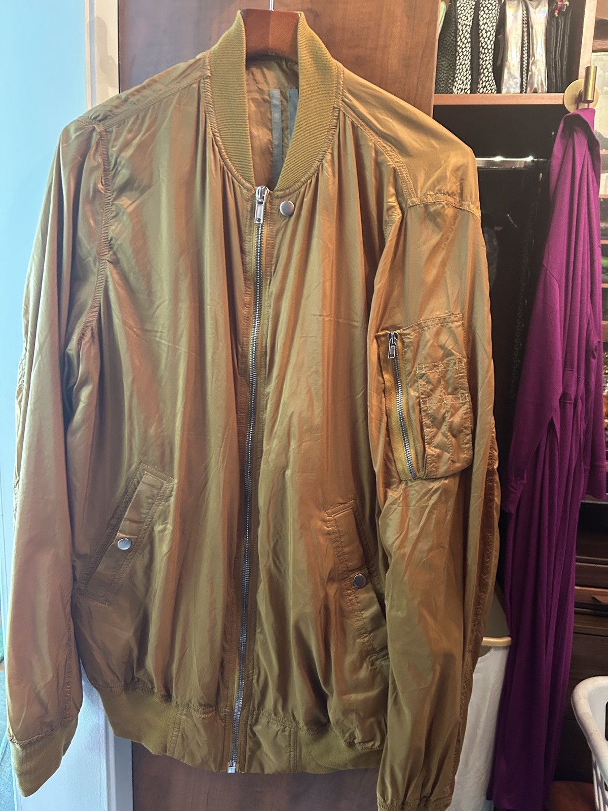 Rick Owens DRKSHDW Nylon MA-1 Style Bomber Size US XL / EU 56 / 4 - 5 Thumbnail