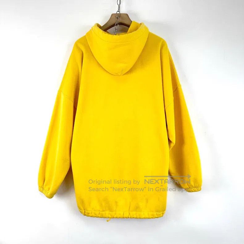 Balenciaga Balenciaga Yellow Embroidered Logo Off-Shoulder Loose Hood Size US L / EU 52-54 / 3 - 2 Thumbnail