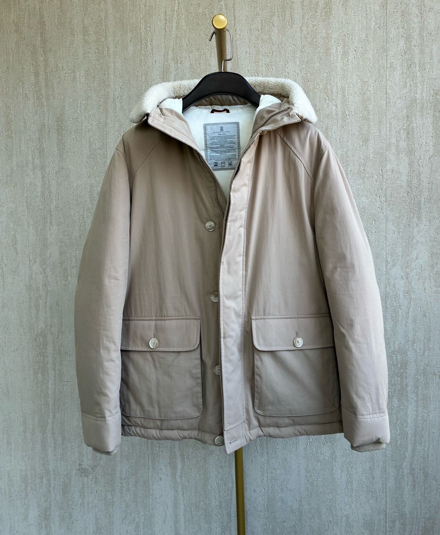 Brunello Cucinelli Brunello Cucinelli Beige Down Jacket Size US M / EU 48-50 / 2 - 1 Thumbnail