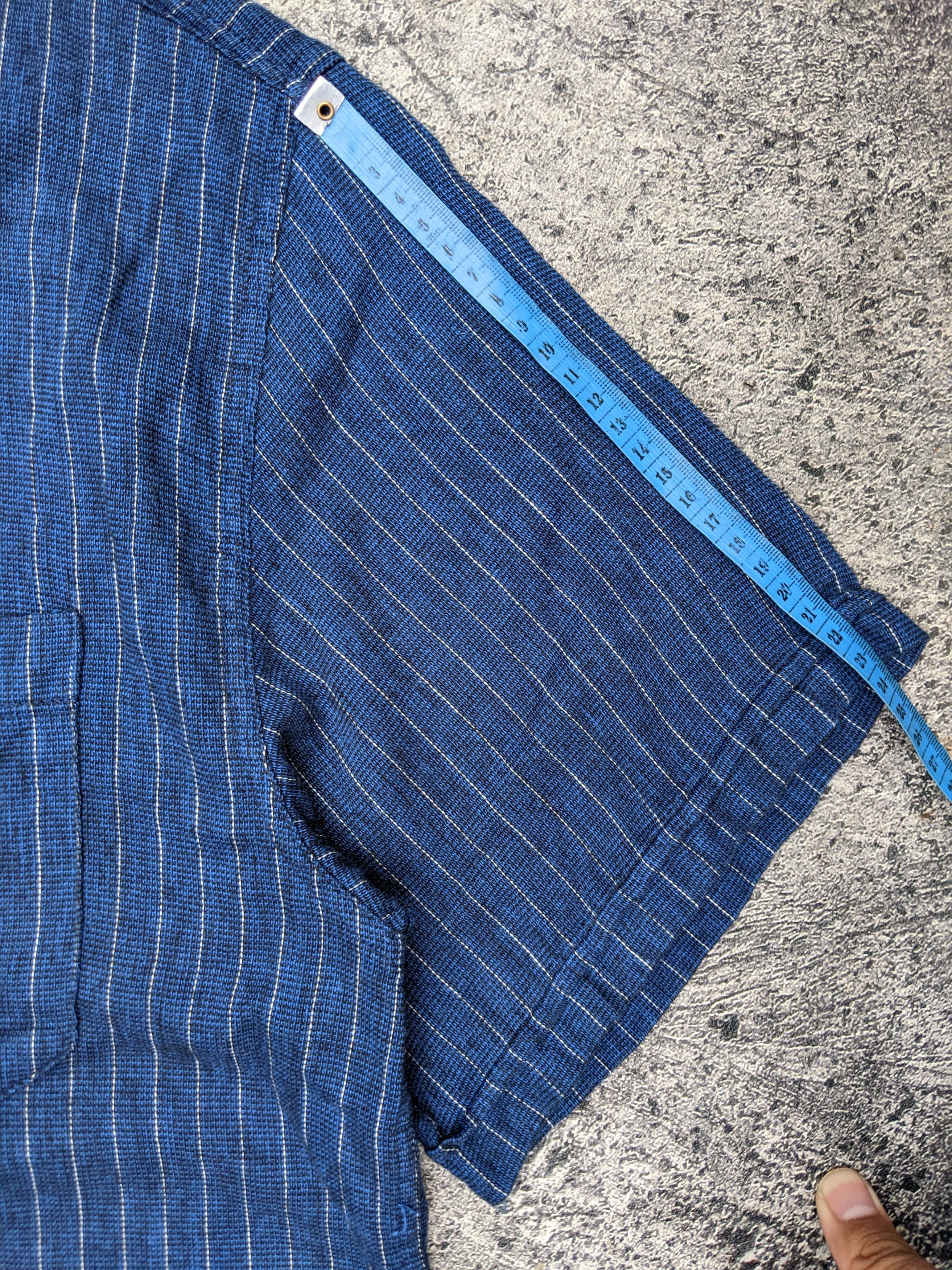 The Real McCoy's Mccoy Stripe Indigo Blue Shirt Size US L / EU 52-54 / 3 - 7 Thumbnail