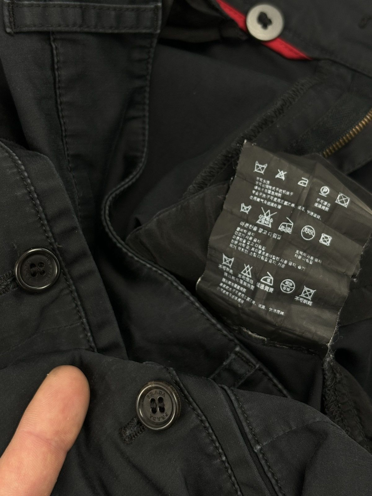 Prada Men's 00’s Linea Rossa Biker Cargo Zip Multipocket Pants Trousers Size US 36 / EU 52 - 12 Thumbnail
