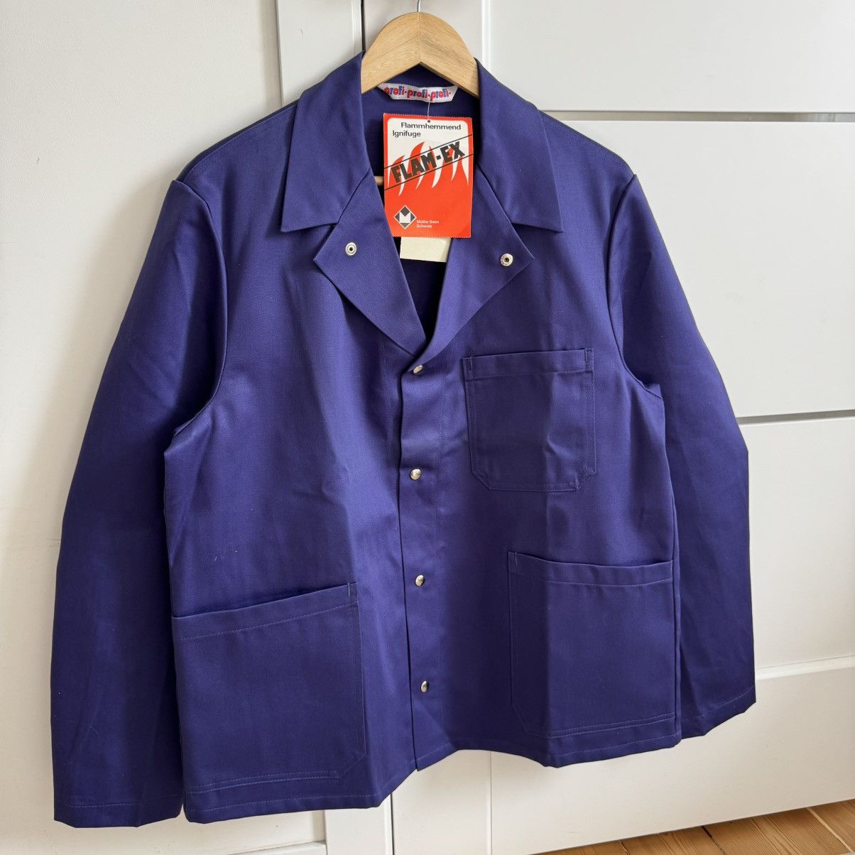 Vintage Swiss vintage work french jacket flame retardant properties Size US L / EU 52-54 / 3 - 1 Thumbnail
