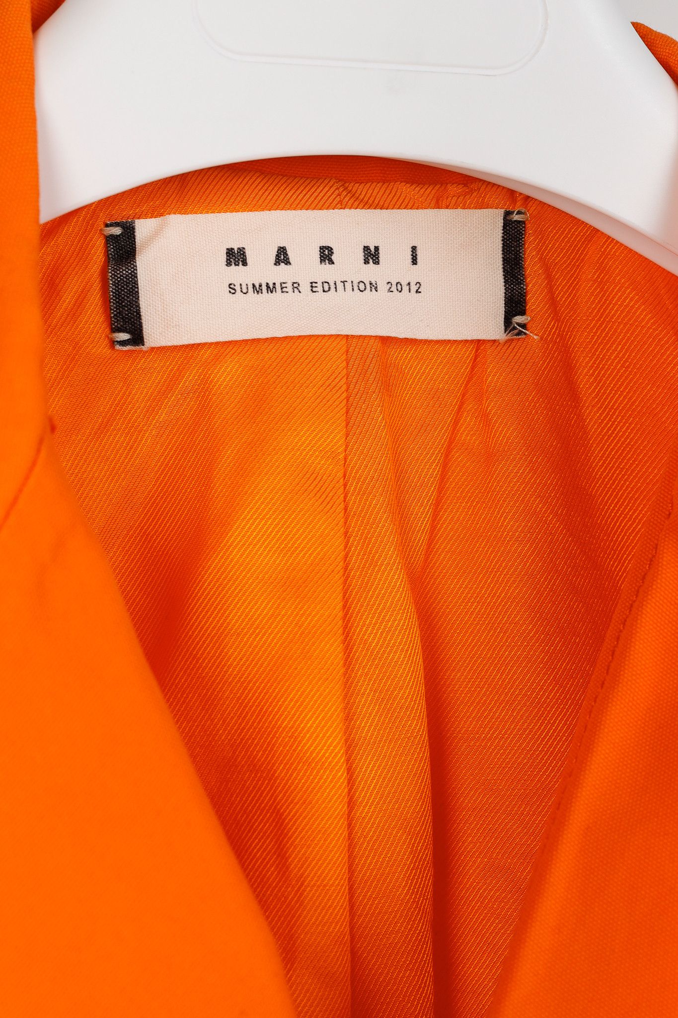 Marni Marni SS/12 Orange Cotton Double-Breasted Blazer Size XS / US 0-2 / IT 36-38 - 4 Thumbnail