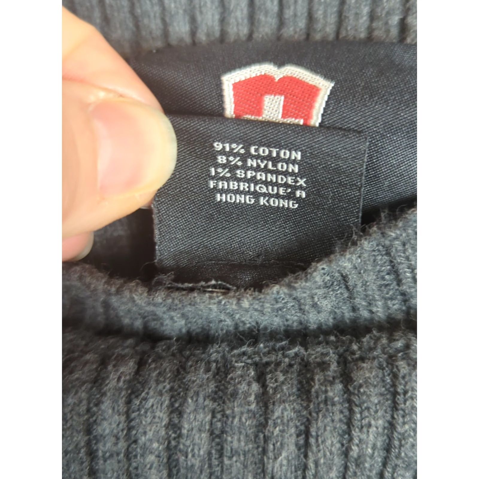 Victorinox VINTAGE Victorinox Gray Heavy Weight Cotton Ribbed Knit Crewneck Sweater L Mens Pullover Casual Winter Fall Spring Size US L / EU 52-54 / 3 - 6 Thumbnail