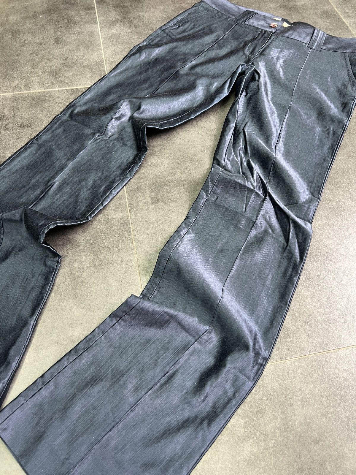 Just Cavalli × Roberto Cavalli × Vintage Roberto Cavalli Class Flared silk Vintage pants Size 30" / US 8 / IT 44 - 2 Thumbnail