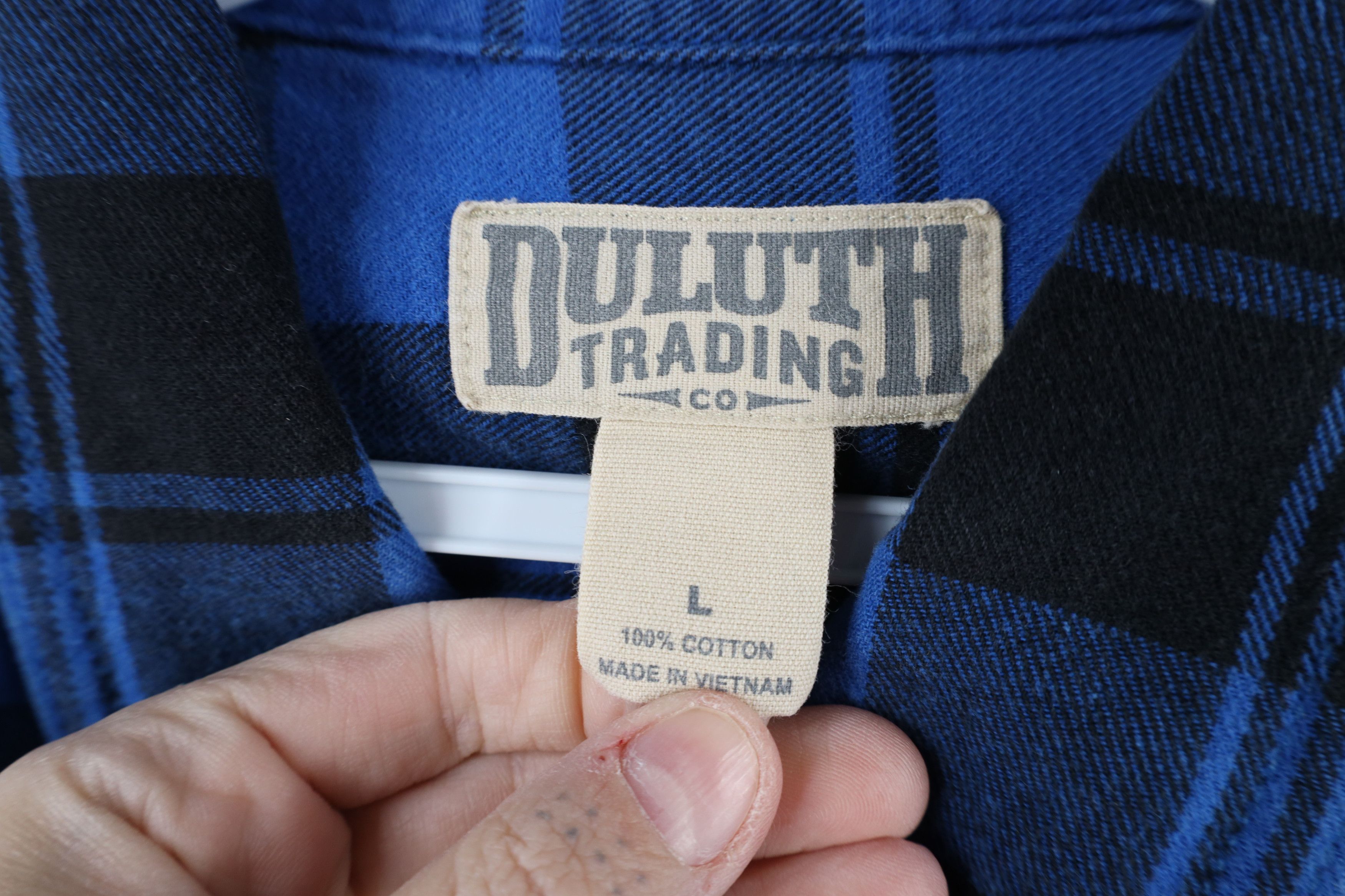 Duluth Trading Company × Vintage Duluth Trading Co Flannel Collared Button Down Shirt Blue Size US L / EU 52-54 / 3 - 6 Thumbnail