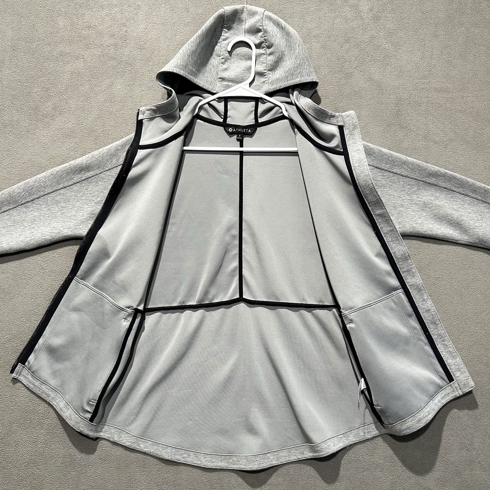 Athleta Athleta Modern Life Hoodie Jacket Womens Small Gray Full Zip Stretch 201222 EUC Size S / US 4 / IT 40 - 3 Thumbnail