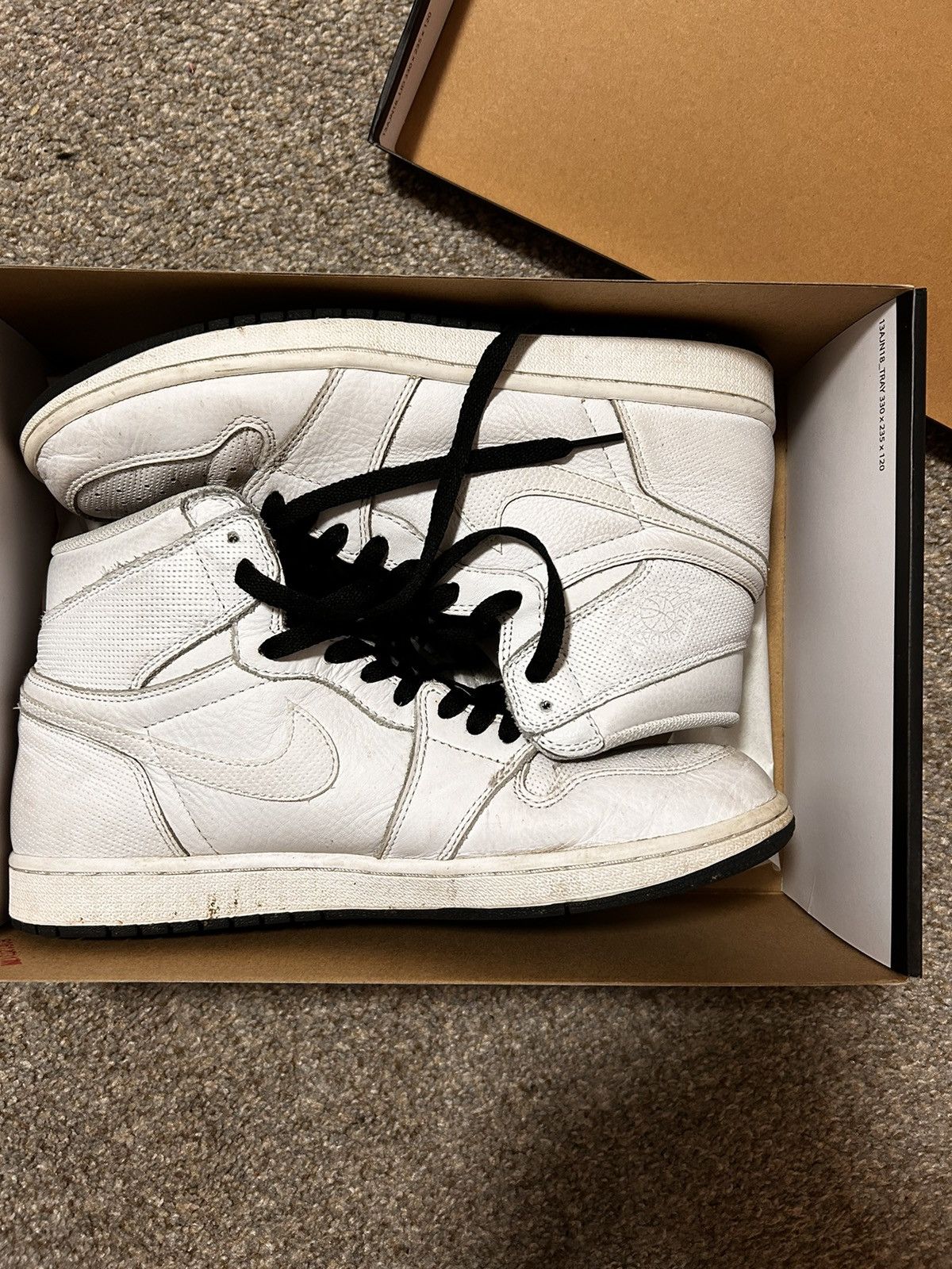 Jordan 1 Retro High Og White Perforated | Grailed