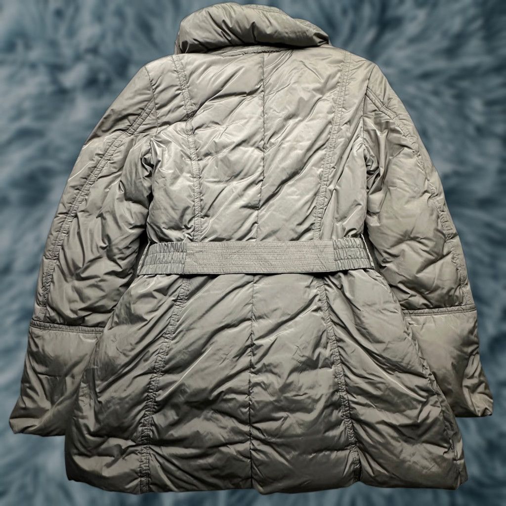 Add add Goose Down Puffer Coat Jacket Womens Large 8 Gray Belted Long Zip Pockets Winter Travel Casual Long Sleeve Mens Womens Boys Girls Size L / US 10 / IT 46 - 1 Thumbnail