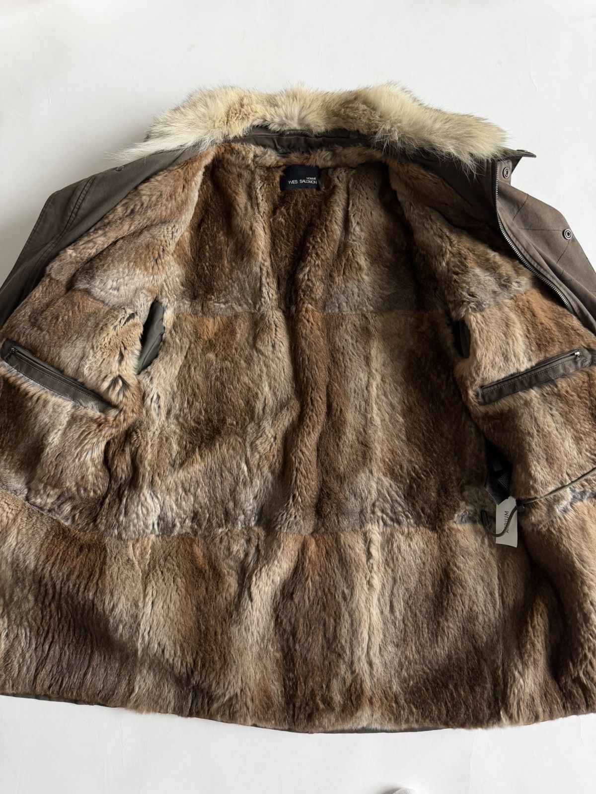 Yves Salomon Iconic Coyote & Rabbit Fur Parka Size US M / EU 48-50 / 2 - 3 Thumbnail