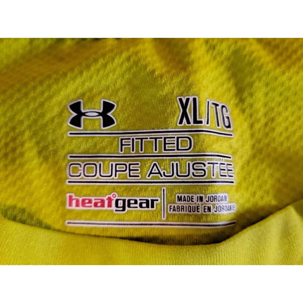 Under Armour Under Armour Yellow Fitted HeatGear Shirt XL Size US XL / EU 56 / 4 - 5 Thumbnail