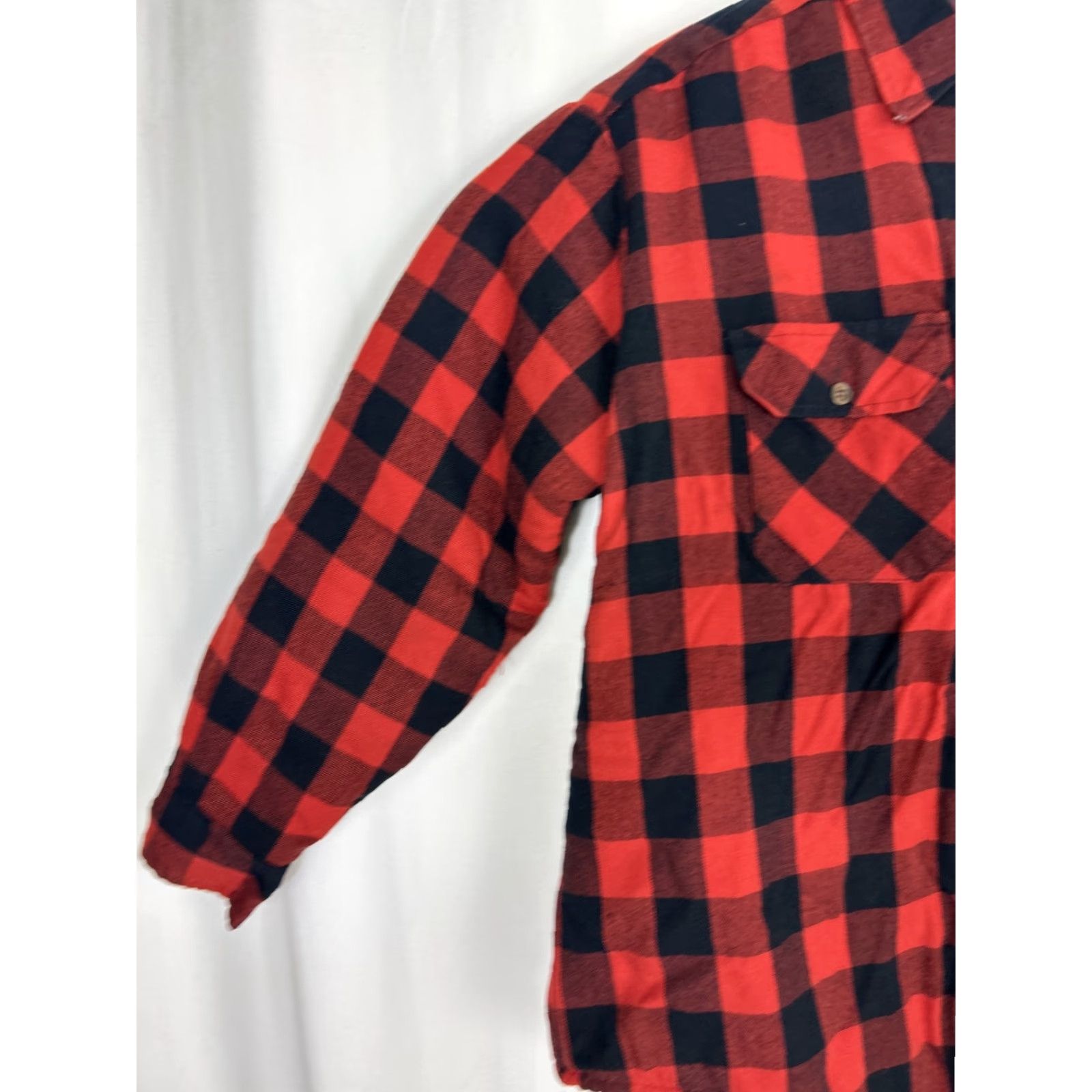 Lumberjack Comfort Outfitter Shirt Mens XL Red Black Lumberjack Plaid Lined Flannel Button-Up Size US XL / EU 56 / 4 - 2 Thumbnail