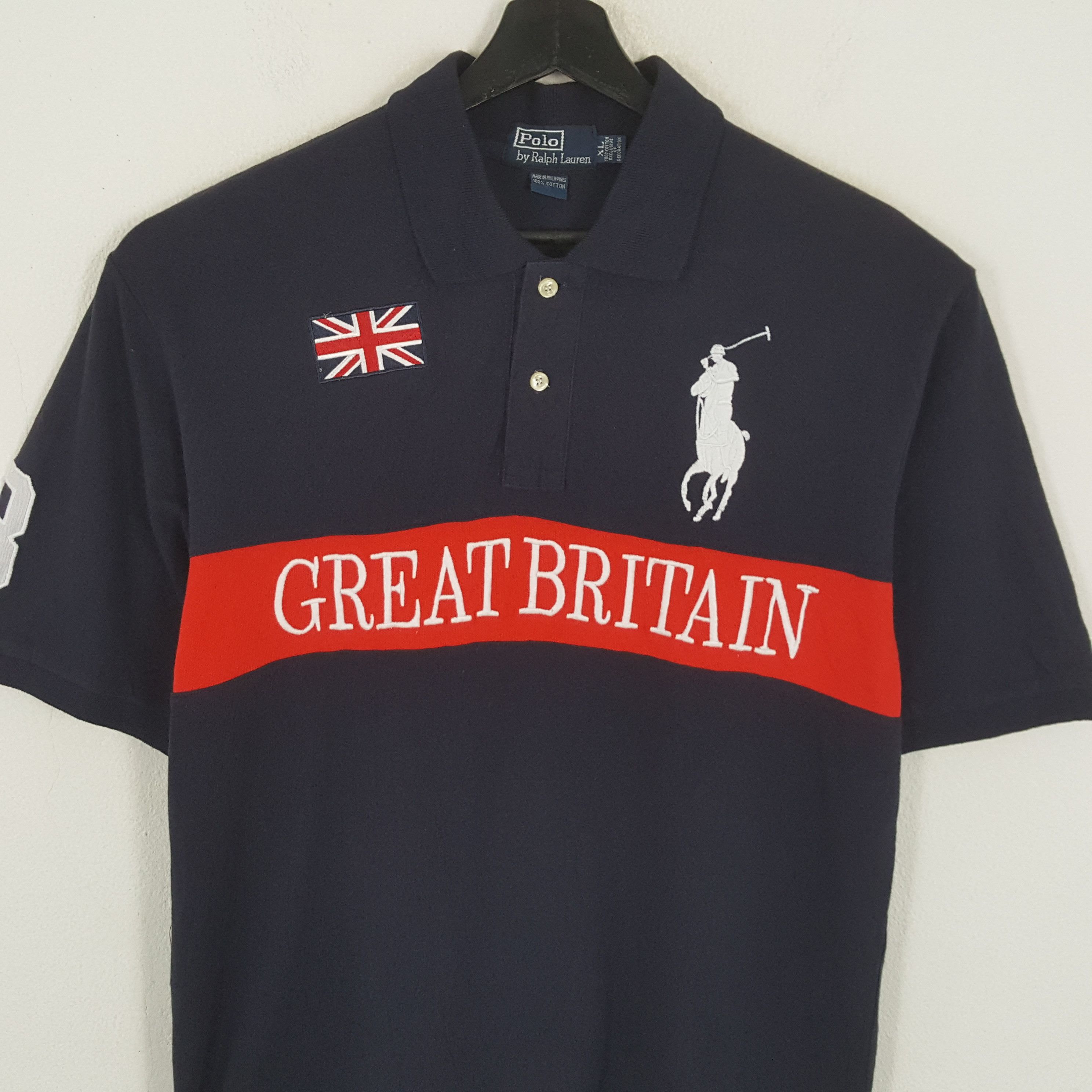 Polo Ralph Lauren × Vintage POLO by RALPH LAUREN Great Britain Design Polos Size US XL / EU 56 / 4 - 2 Thumbnail