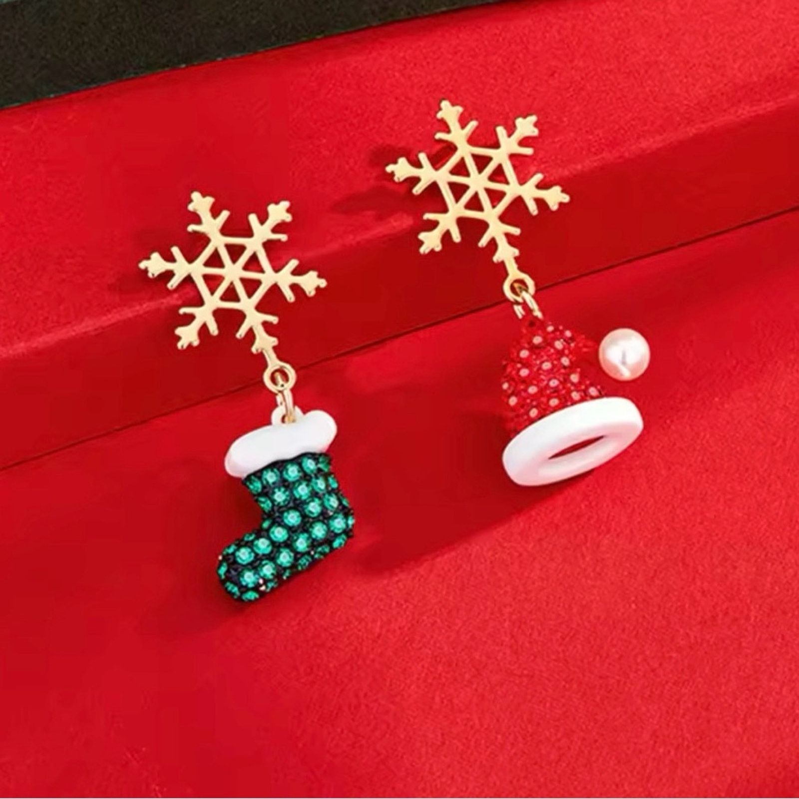 Other Cute Christmassrmad Earrings Cute Santa’s Hat Size ONE SIZE - 1 Preview
