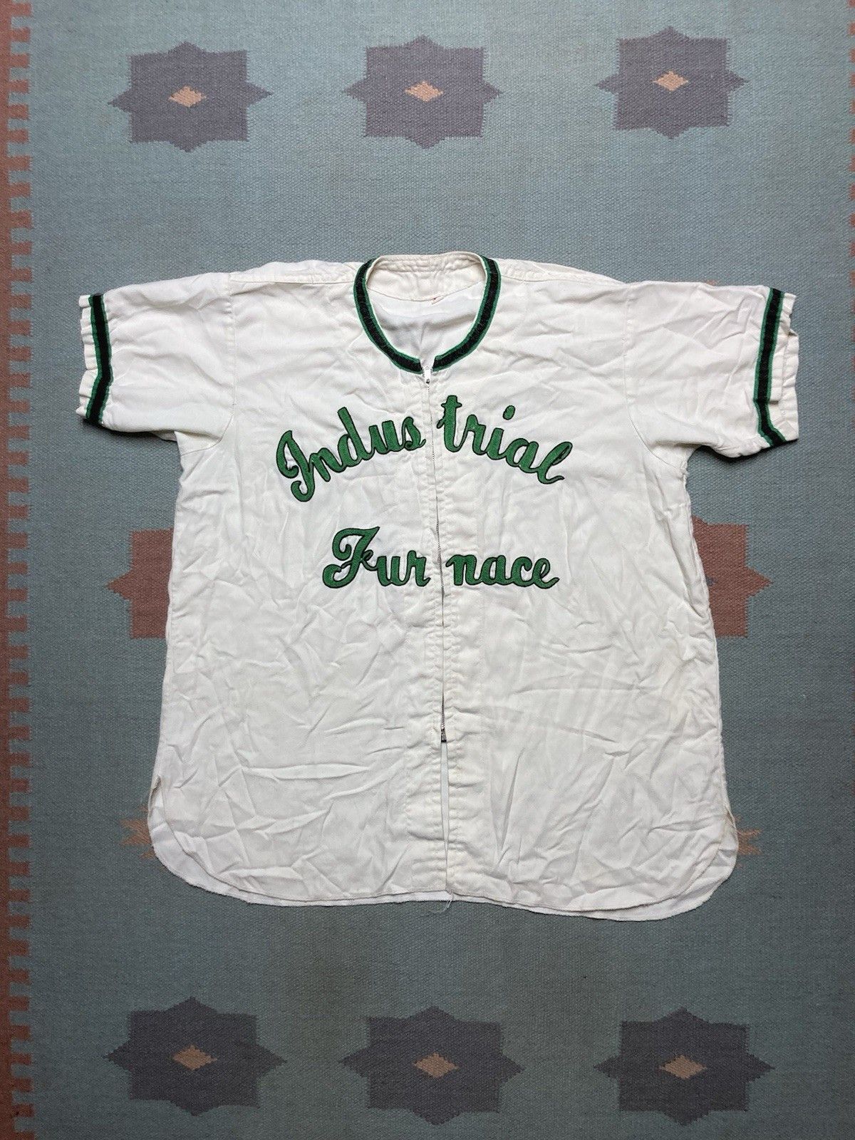 Vintage 40s cotton baseball jersey industrial furnace chain stitch X Size US XL / EU 56 / 4 - 1 Thumbnail