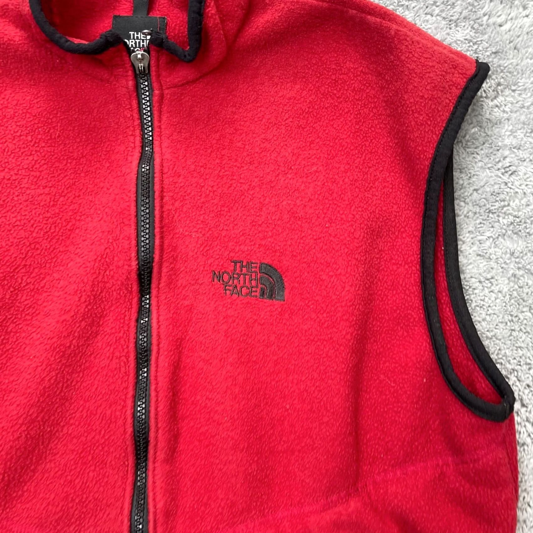 The North Face VINTAGE The North Face Vest Mens L Red Fleece Full Zip USA Gorp Hiking 90s Outdoor Theme Size US L / EU 52-54 / 3 - 2 Thumbnail