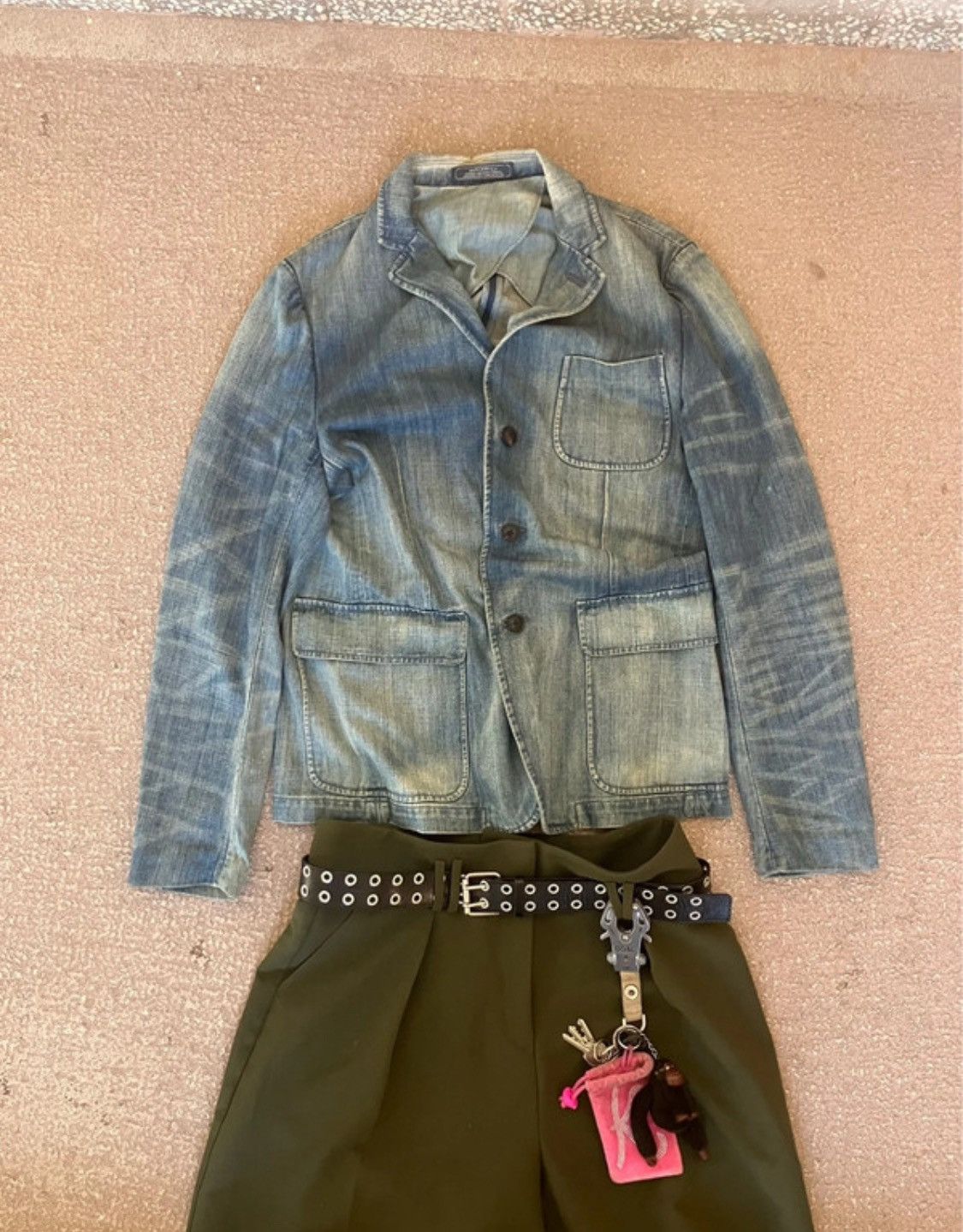 Polo Ralph Lauren FADED POLO Ralph Lauren retro selbedge denim blazer Size 42R - 3 Thumbnail