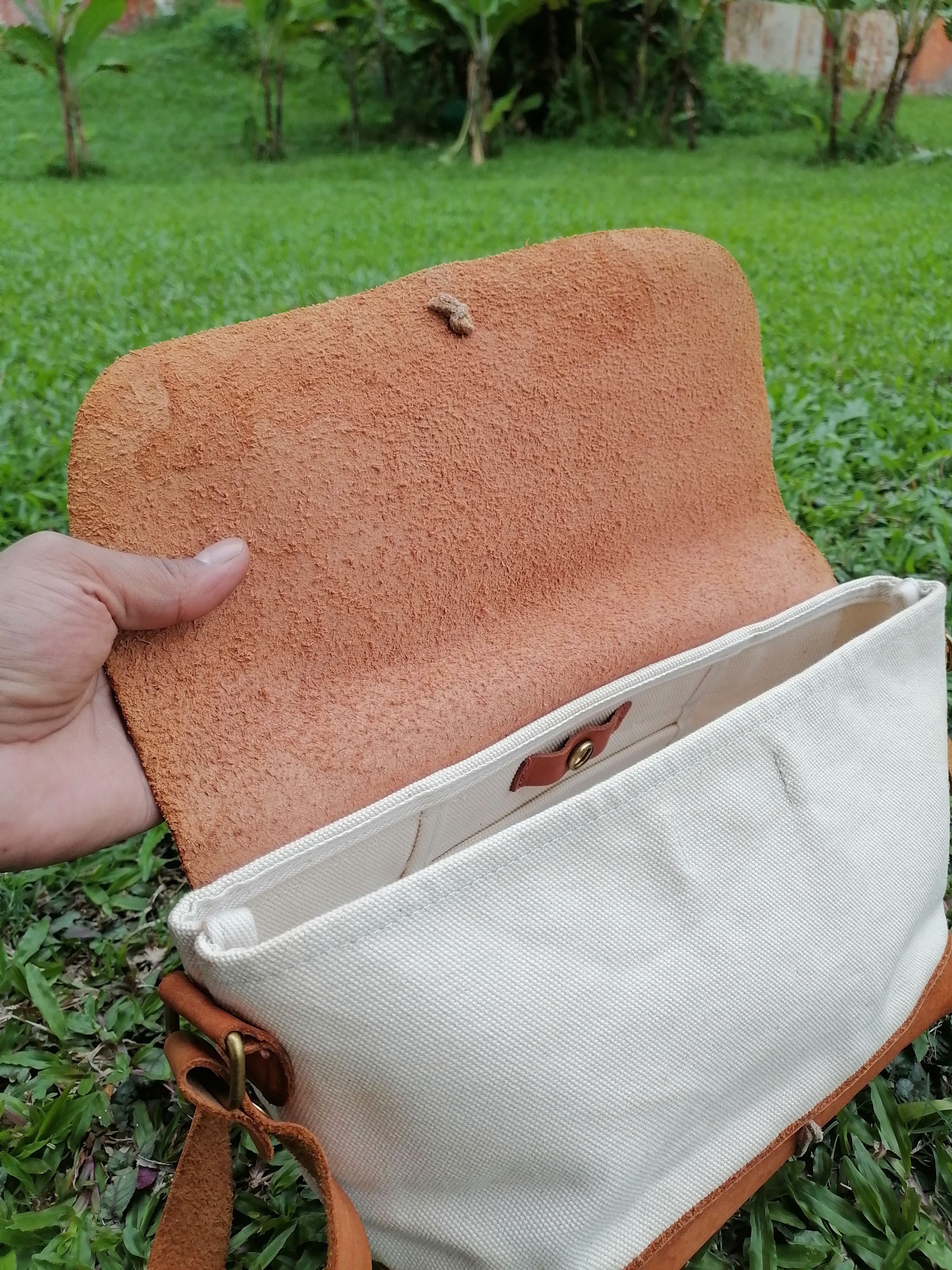 Japanese Brand Butler Verner Sails x Beams Canvas Leather Crossbody Bag Size ONE SIZE - 8 Thumbnail