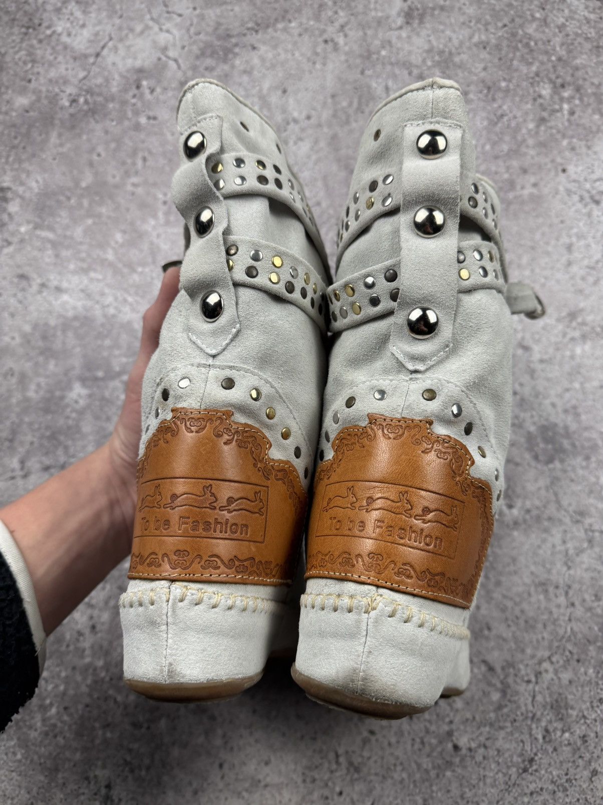 Japanese Brand To be Fashion Y2K Suede Japanesse Glamour Vintage Boots Rare Size US 6 / IT 36 - 16 Thumbnail