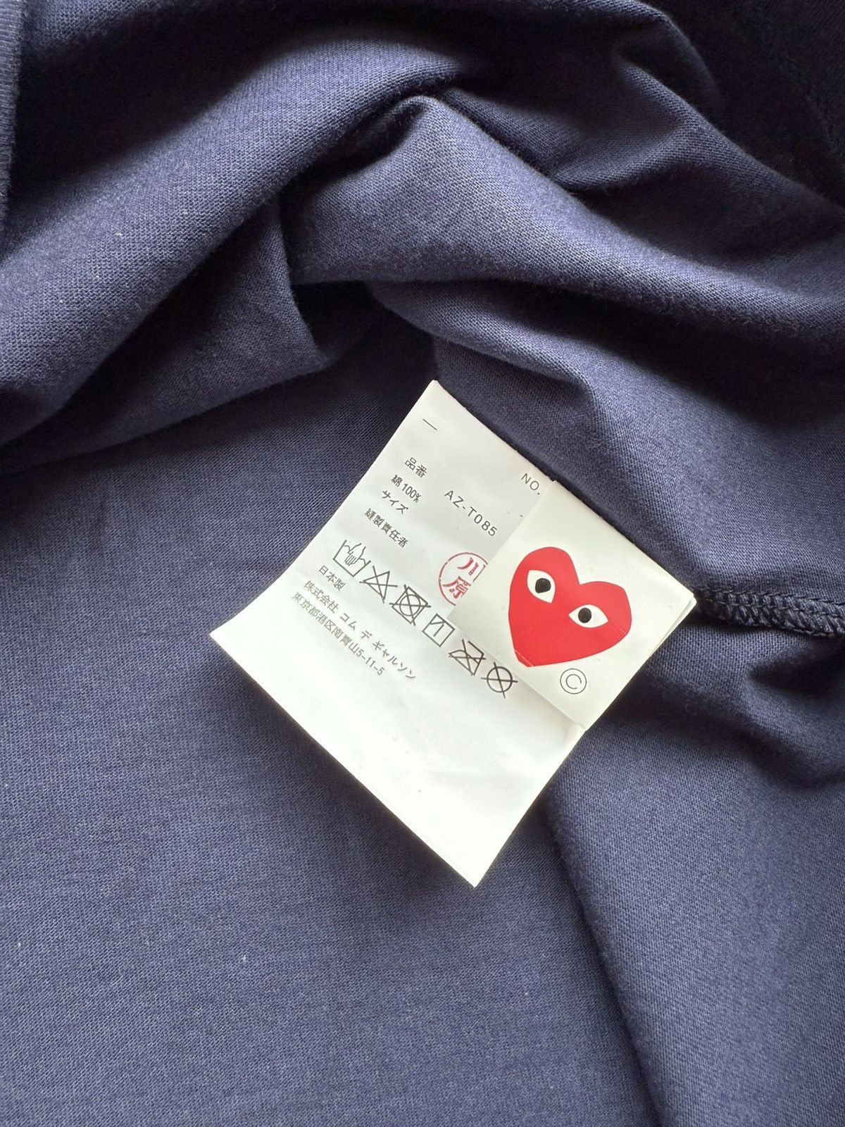 Comme des Garcons Comme des Garcons Play Heart Blue T-Shirt CDG Size US L / EU 52-54 / 3 - 7 Thumbnail