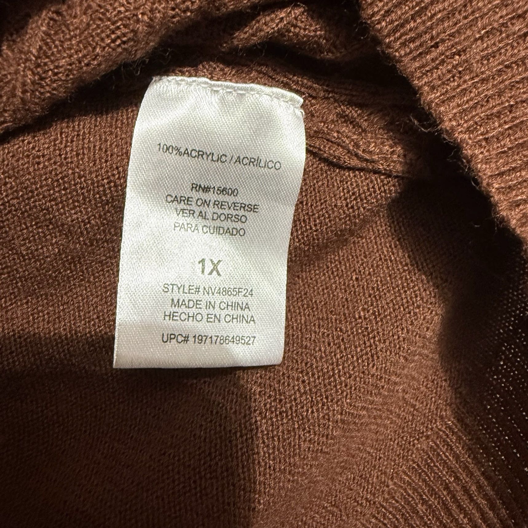 Vintage VINTAGE Grandpa Sweater Womens 1X Plus Size Cable Knit Cozy Warm Lagenlook Earthy 2010s Napa Valley Brown Acrylic Knit Pullover Round Neck Long Sleeve Size XL / US 12-14 / IT 48-50 - 6 Thumbnail