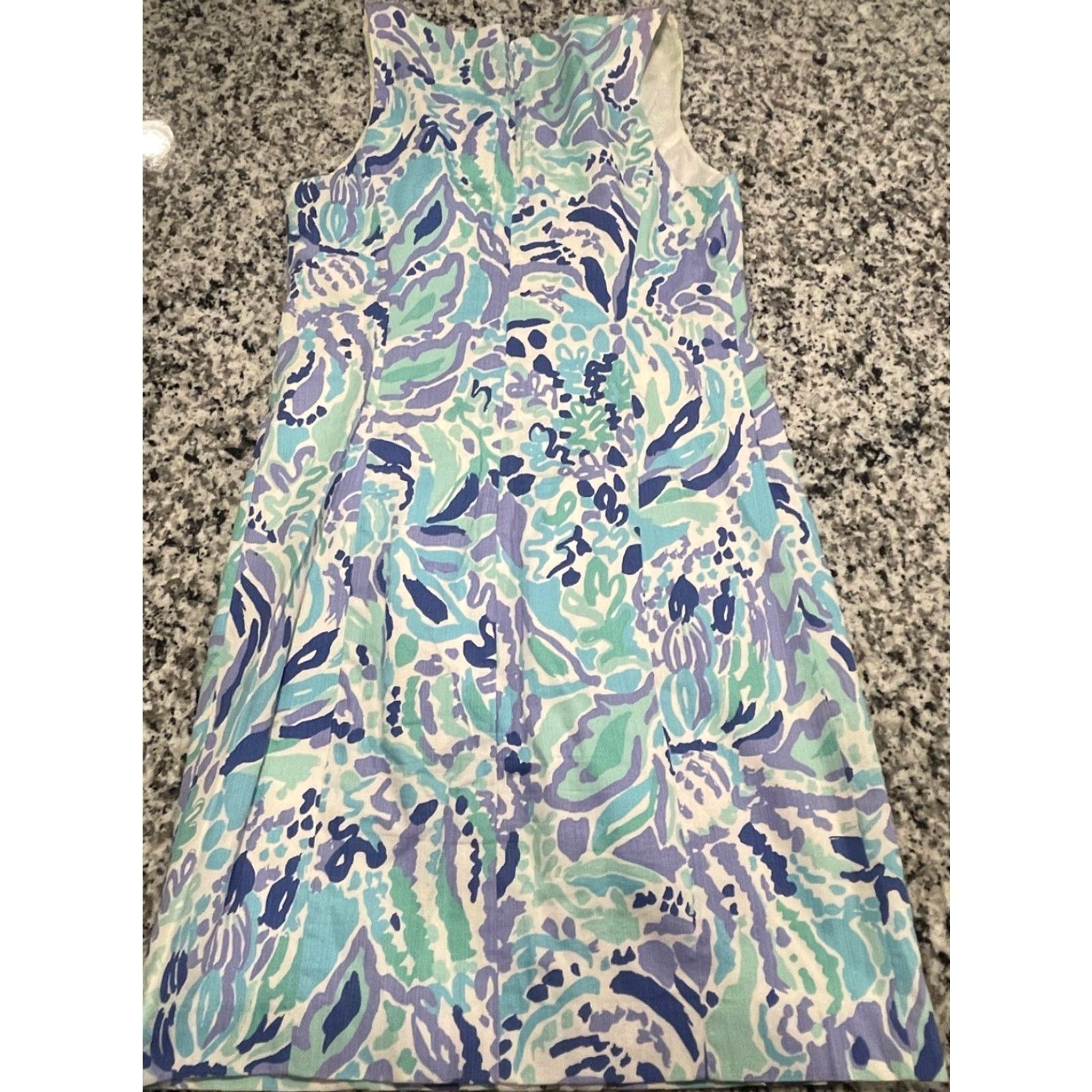 Lilly Pulitzer Lilly Pulitzer Dress Womens Size 2 Sleeveless V-Neck Lace Front Sheath Beachwear Floral Lilly's Lilac Nice Ink 2 Size XS / US 0-2 / IT 36-38 - 5 Thumbnail