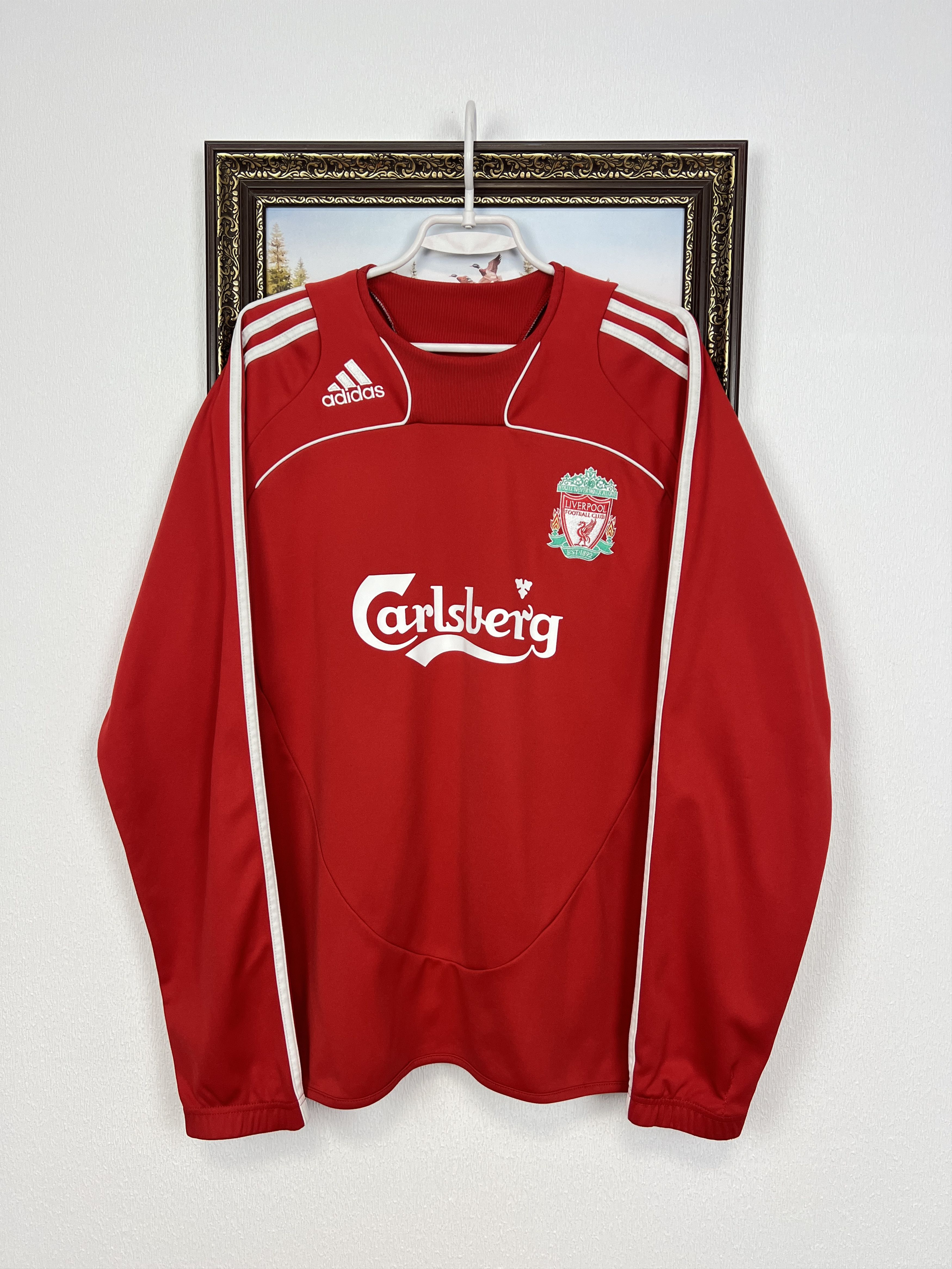 Adidas Vintage Adidas Liverpool Football Sweatshirt Soccer Jacket Size US L / EU 52-54 / 3 - 1 Thumbnail