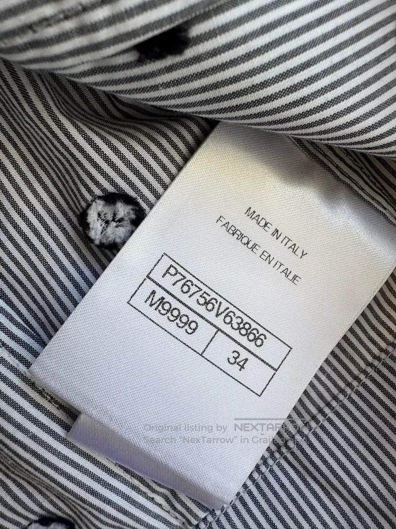 Chanel Chanel Grey logo diamond buckle short sleeve Size XXS / US 00 / IT 34 - 4 Thumbnail