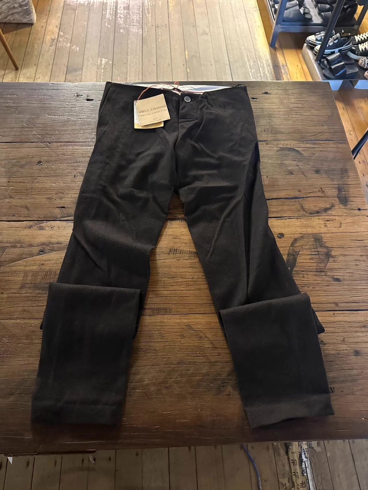 Sruli Recht SRULI RECHT 12AW Men’s Black Low‑Waist Structured Wool Ｑ25 Size US 30 / EU 46 - 1 Thumbnail