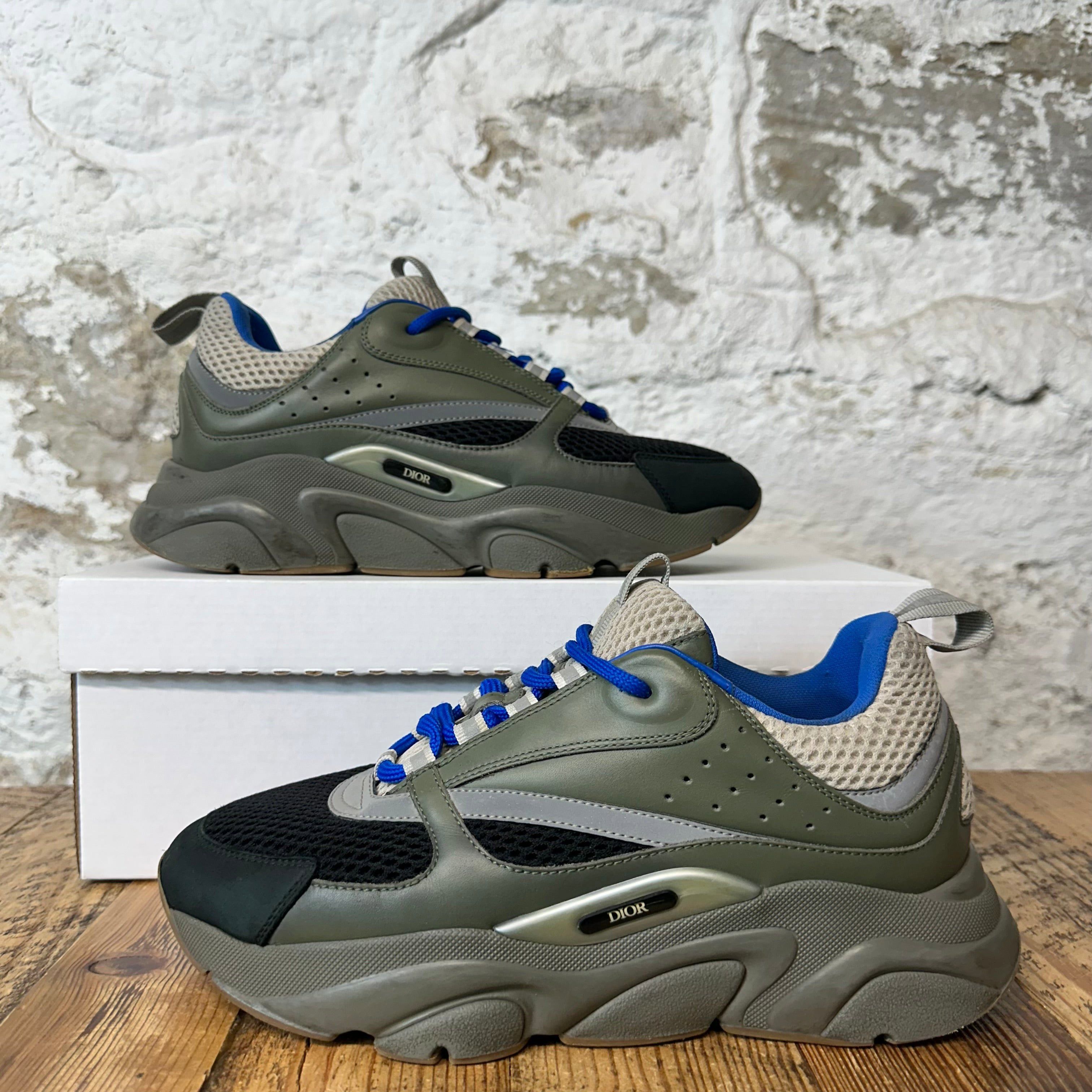 Dior Dior B22 Blue Olive Green Sneaker Sz 7 (40) Size US 7 / EU 40 - 1 Thumbnail