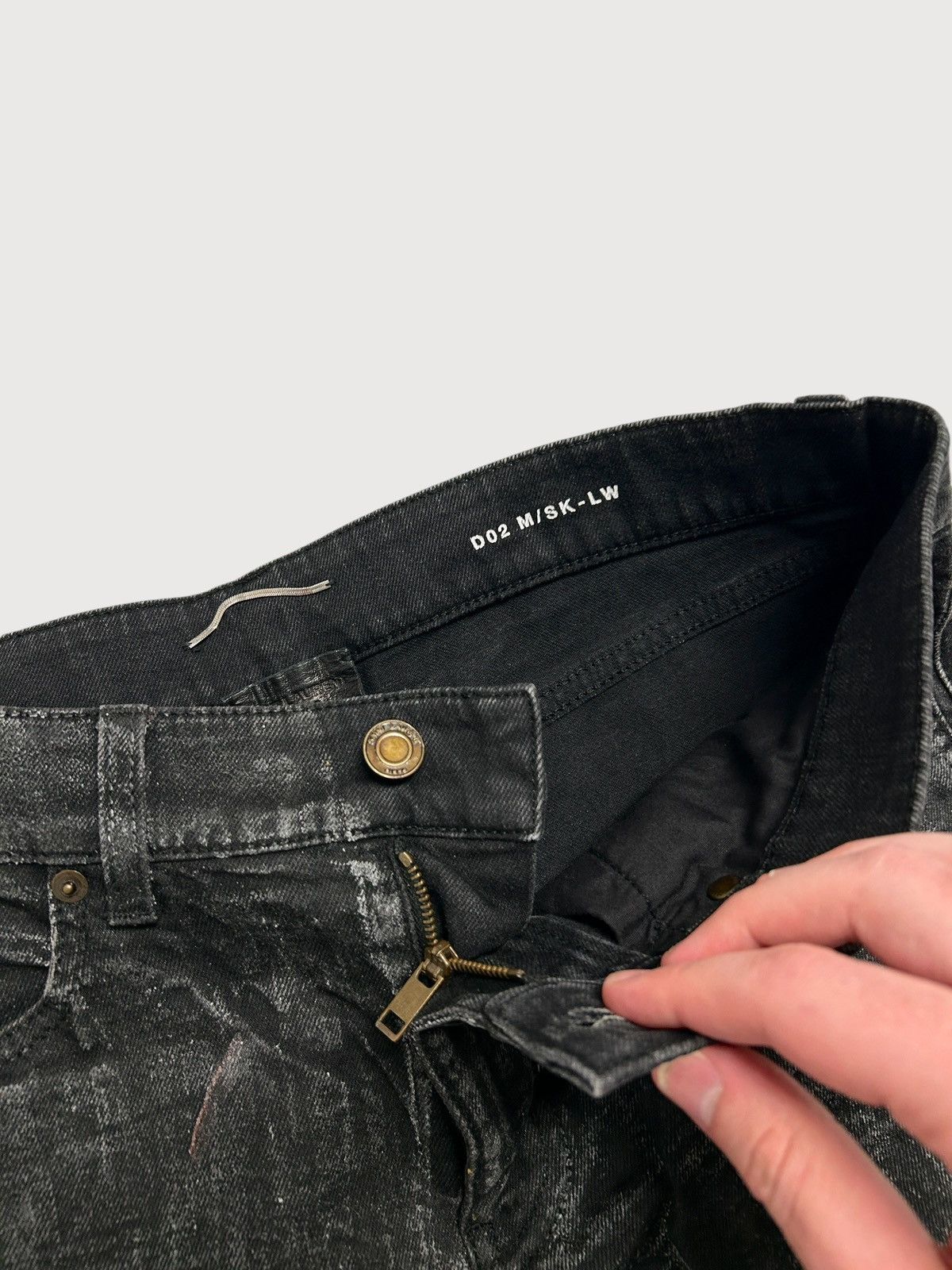Saint Laurent Paris 2019 D02 Waxed Denim Size US 31 - 5 Thumbnail