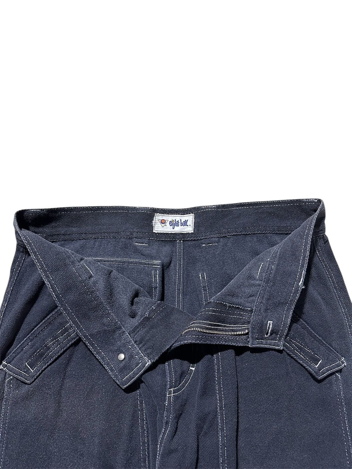 JNCO Eight Ball Embroidered Baggy Jeans Big Pocket Y2K Lgb Goa Size US 34 / EU 50 - 3 Thumbnail