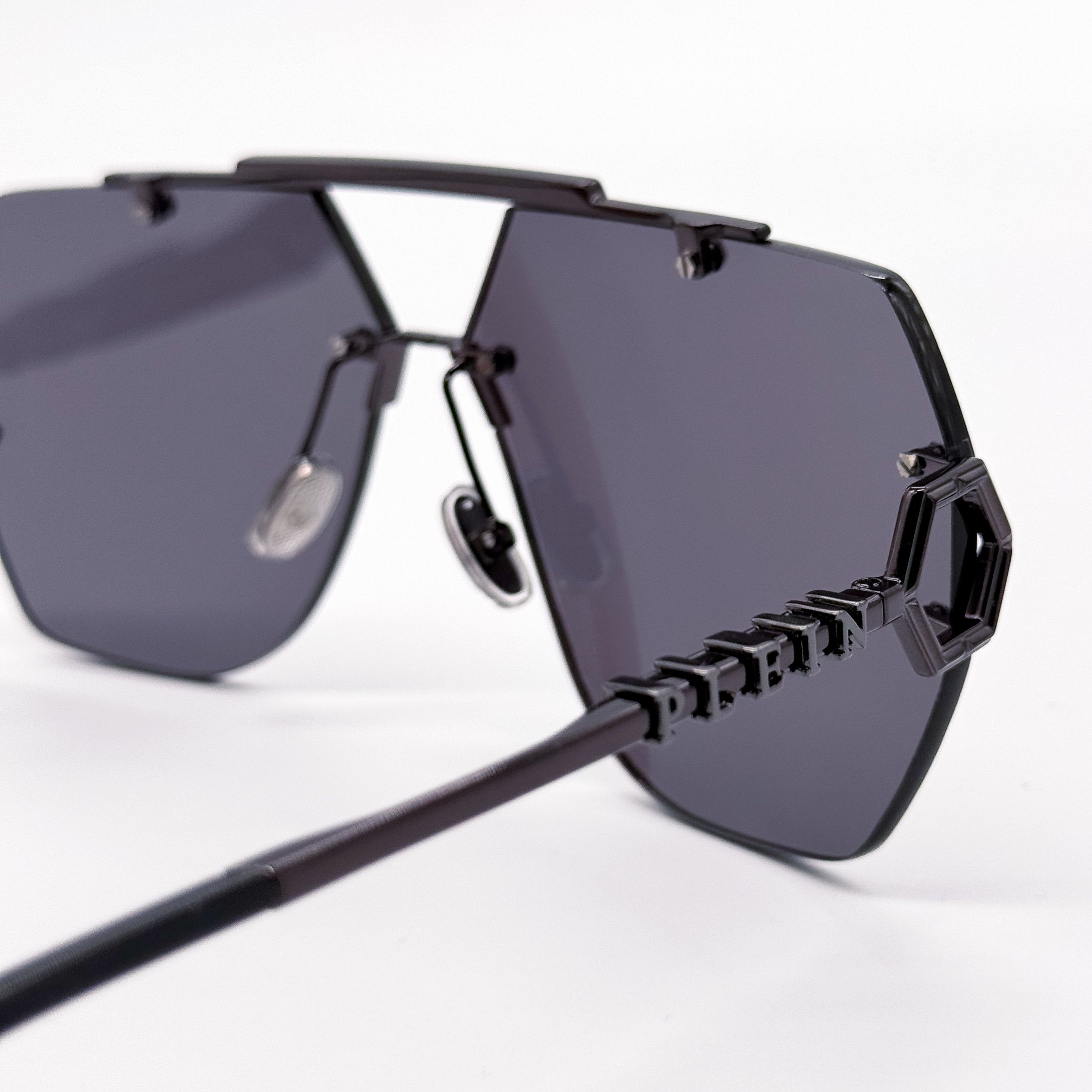 Philipp Plein NEW PHILIPP PLEIN SLEEK SPP111 672X GREY UNISEX SUNGLASSES Size ONE SIZE - 6 Thumbnail