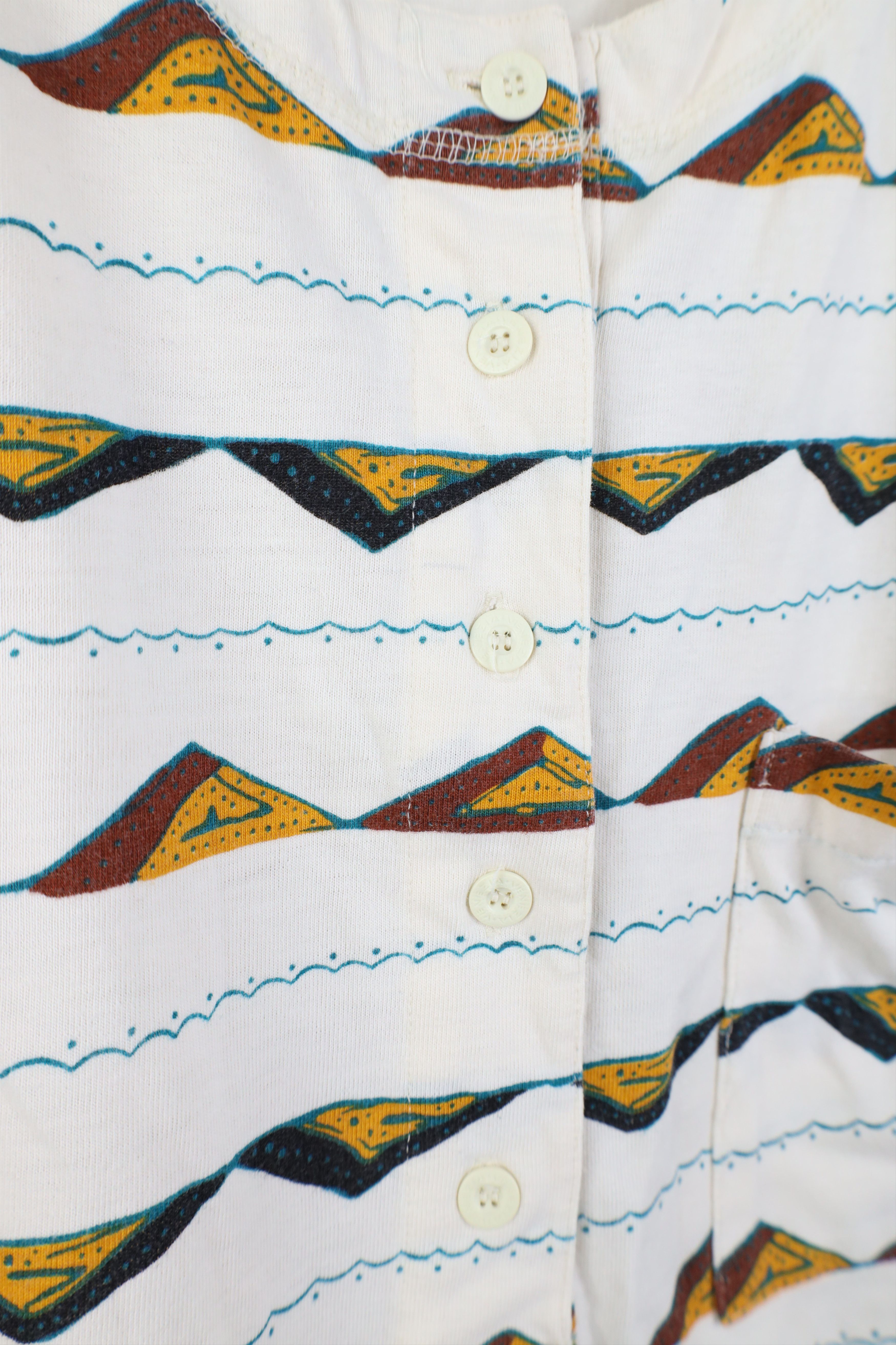 Vintage Vintage 90s Streetwear Mountain Striped Henley T-Shirt Size XXL / US 16-18 / IT 52-54 - 5 Thumbnail