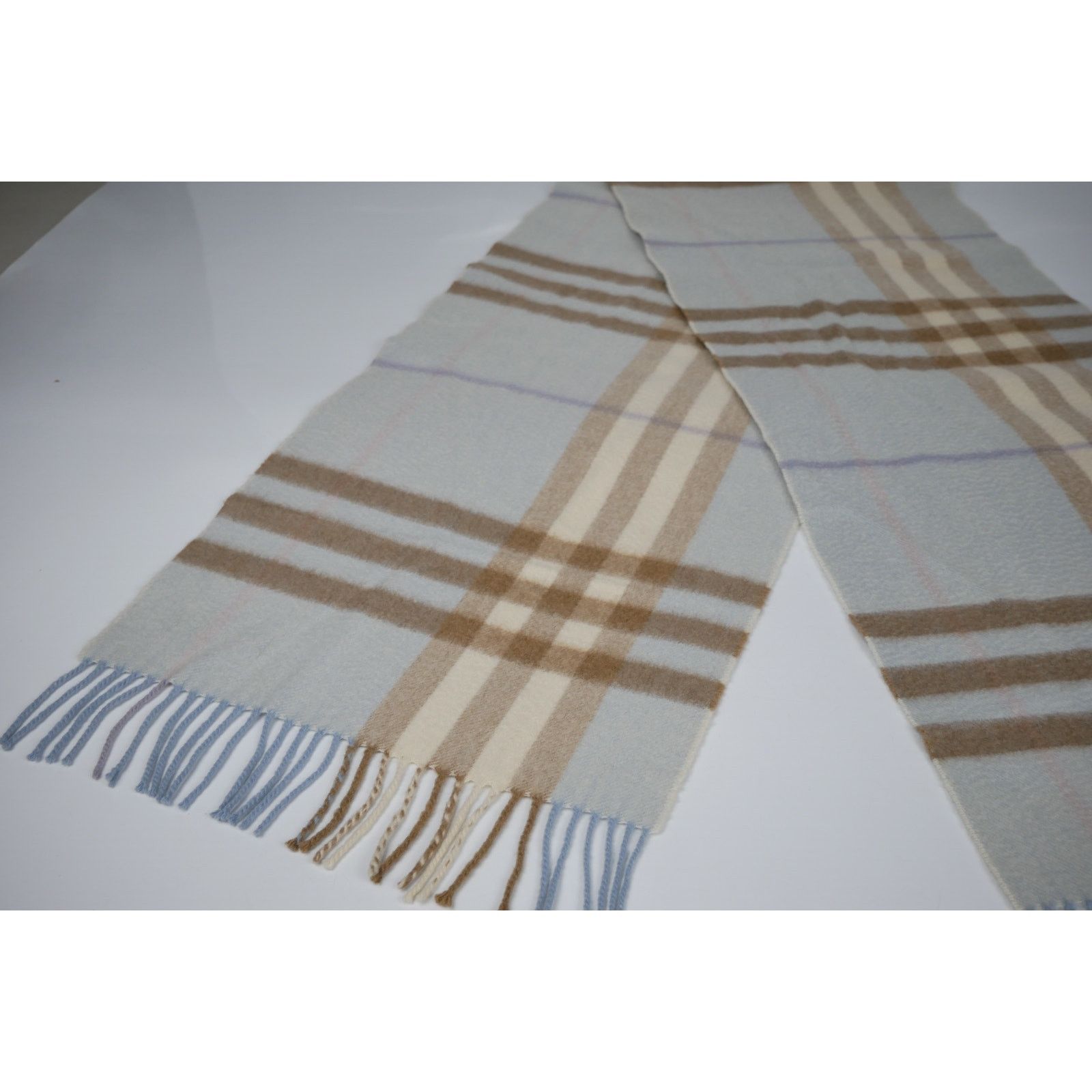 Burberry Turtle Blue Giant Check Cashmere Scarf Size ONE SIZE - 3 Thumbnail