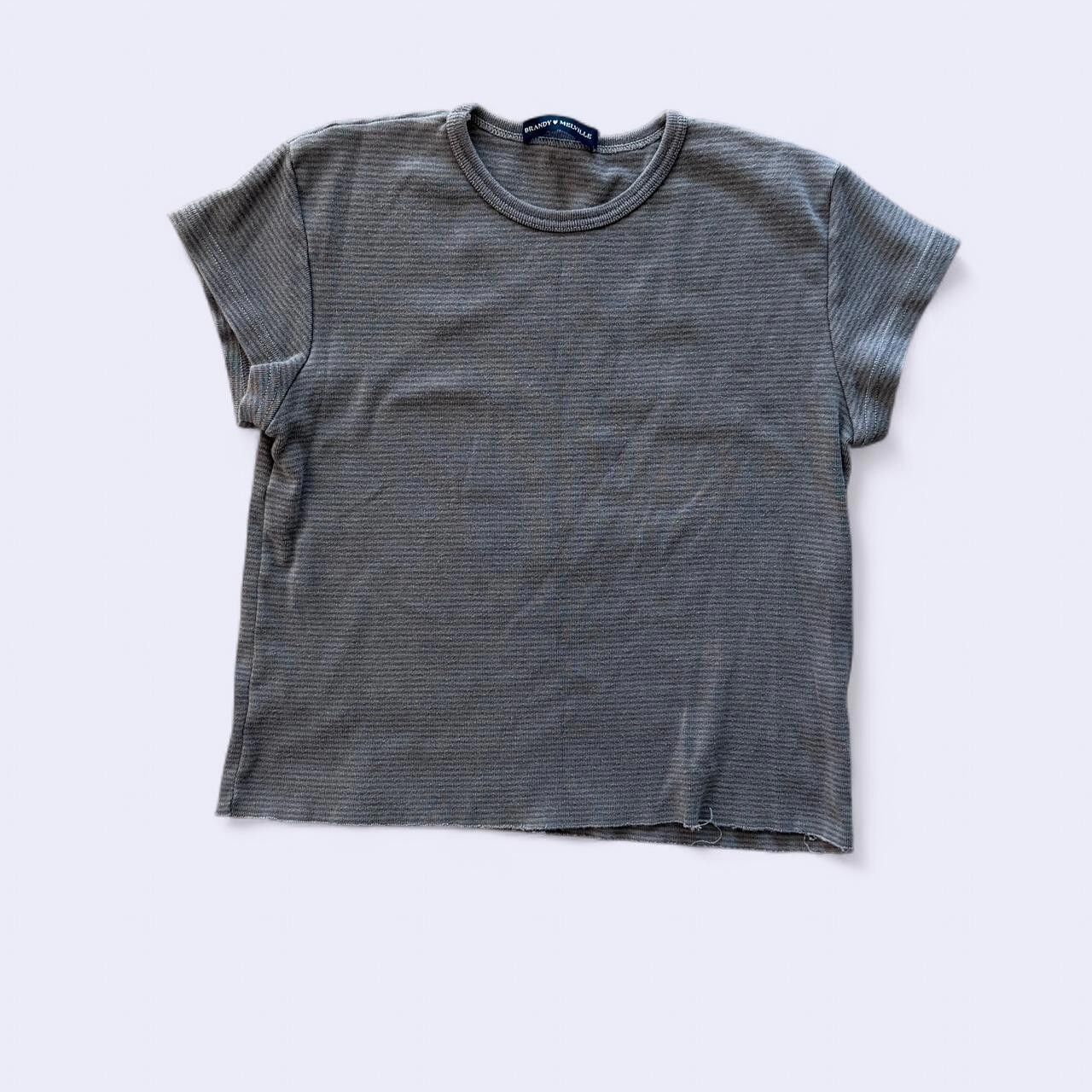 Brandy Melville Brandy Melville Women's grey blue Crop tops Size US 27 - 1 Preview
