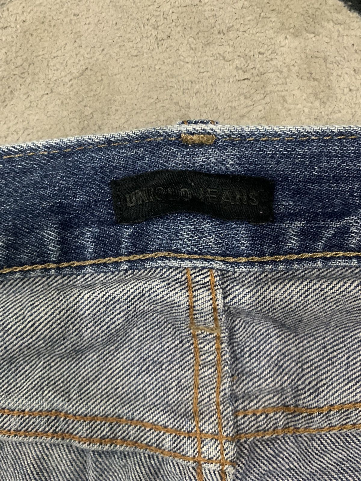 Jun Takahashi Vintage Y2K Uniqlo Blue Wash Regular Straight Ripped Jeans Size US 34 / EU 50 - 16 Thumbnail