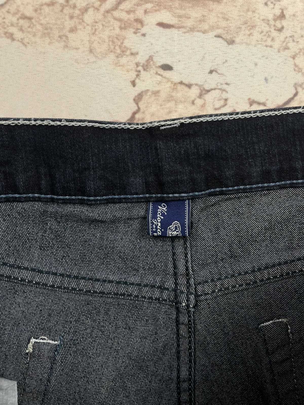 Victoria Beckham Victoria Beckham W34 L32 Jeans – Bootcut Fit, Navy, Drip egv Size 34" / US 12 / IT 48 - 4 Thumbnail