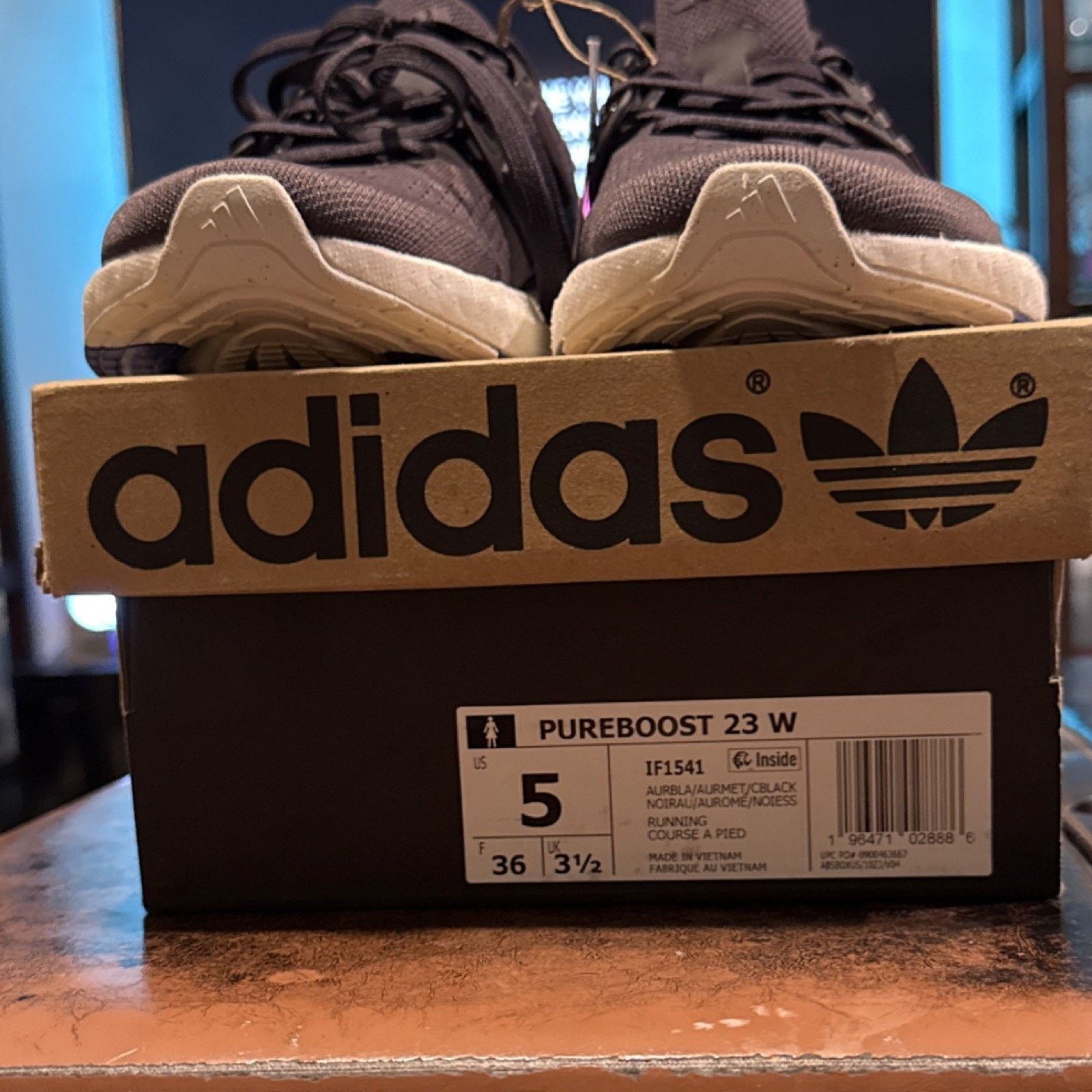 Adidas adidas PureBoost 23W Aurora BLK W Mesh Sneakers IF1541 Black Size US 5 / IT 35 - 9 Thumbnail