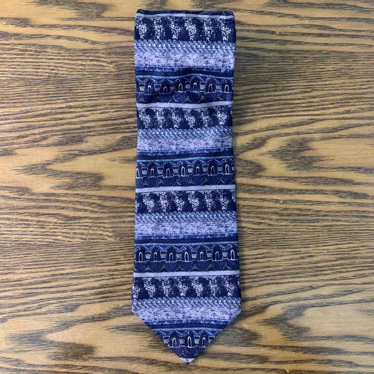Other Cristafaro Navy Blue& White Silk necktie Size ONE SIZE - 1 Thumbnail