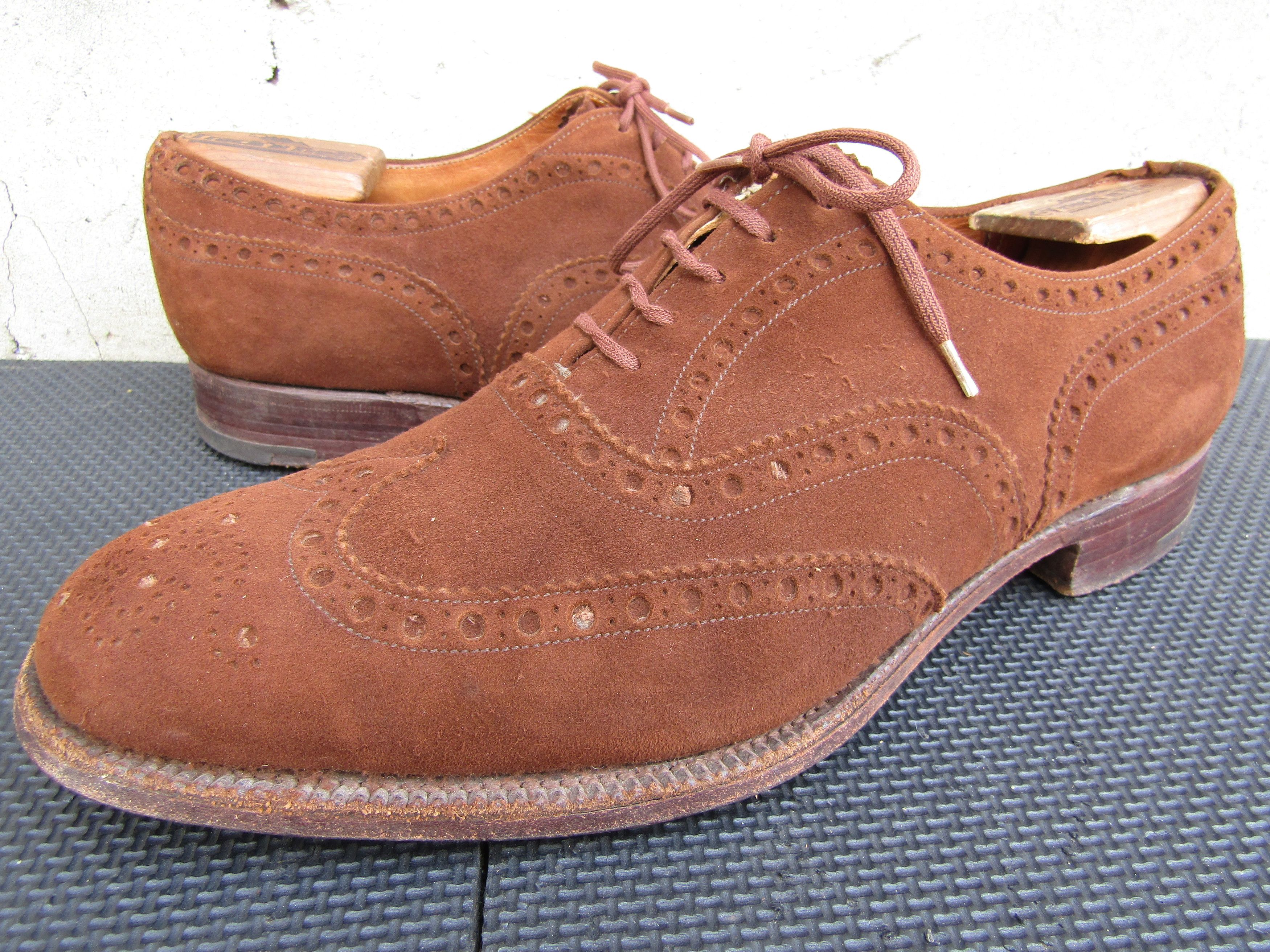 Church's Church's Cape Buck Suede Oxford Brogue Shoes Size US 10.5 / EU 43-44 - 1 Thumbnail