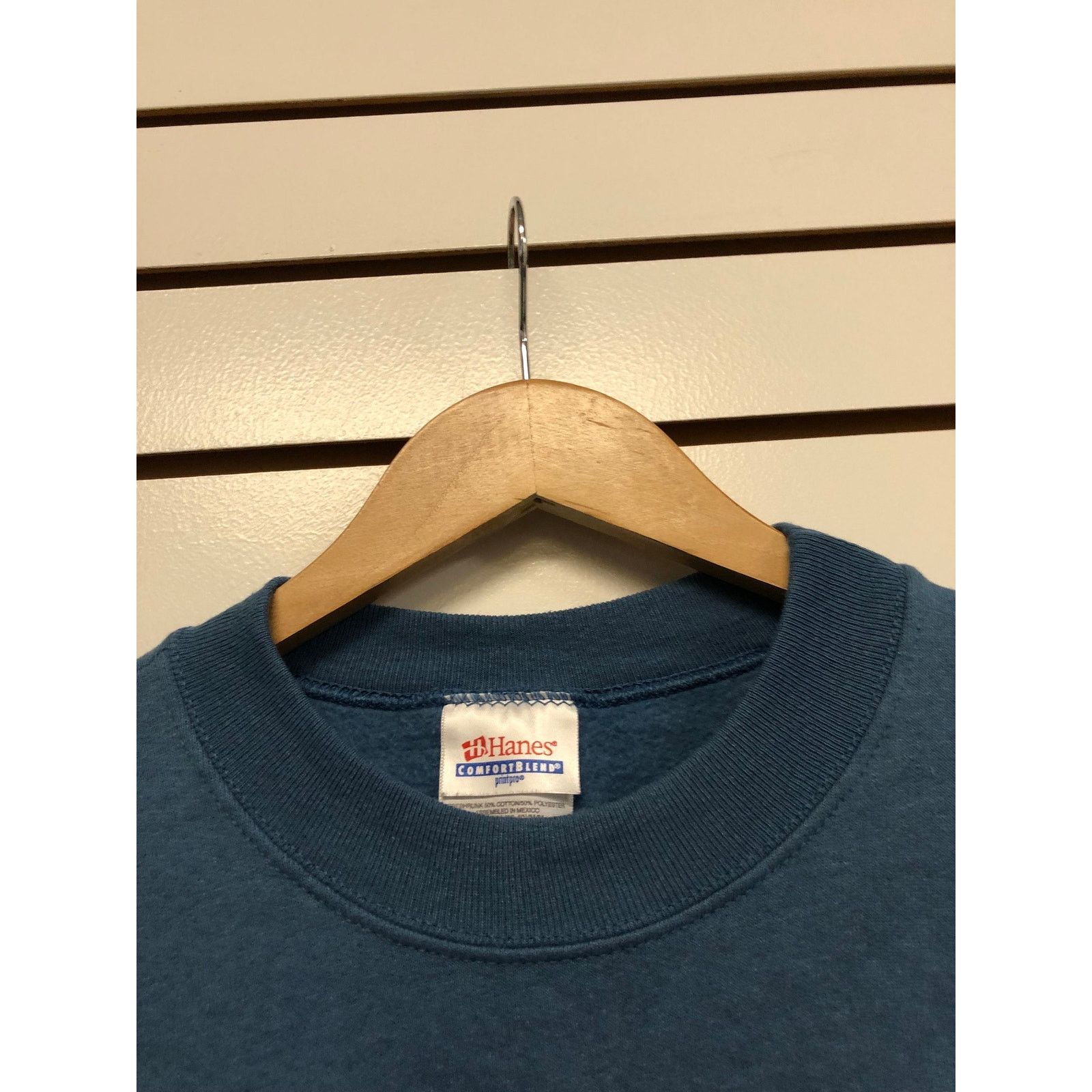 Hanes Vintage blank blue Sweatshirt size medium 1990s 80s Size US M / EU 48-50 / 2 - 2 Thumbnail