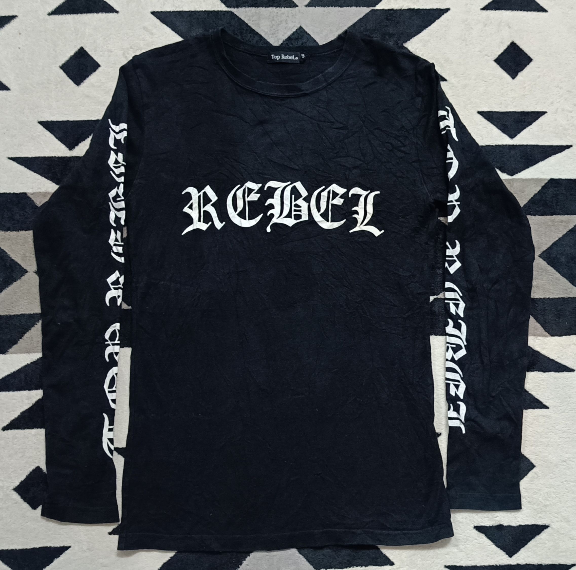 Japanese Brand 🔥🔥Rare Top Rebel Punk Gothic Long Sleeve Tee Size M / US 6-8 / IT 42-44 - 2 Thumbnail