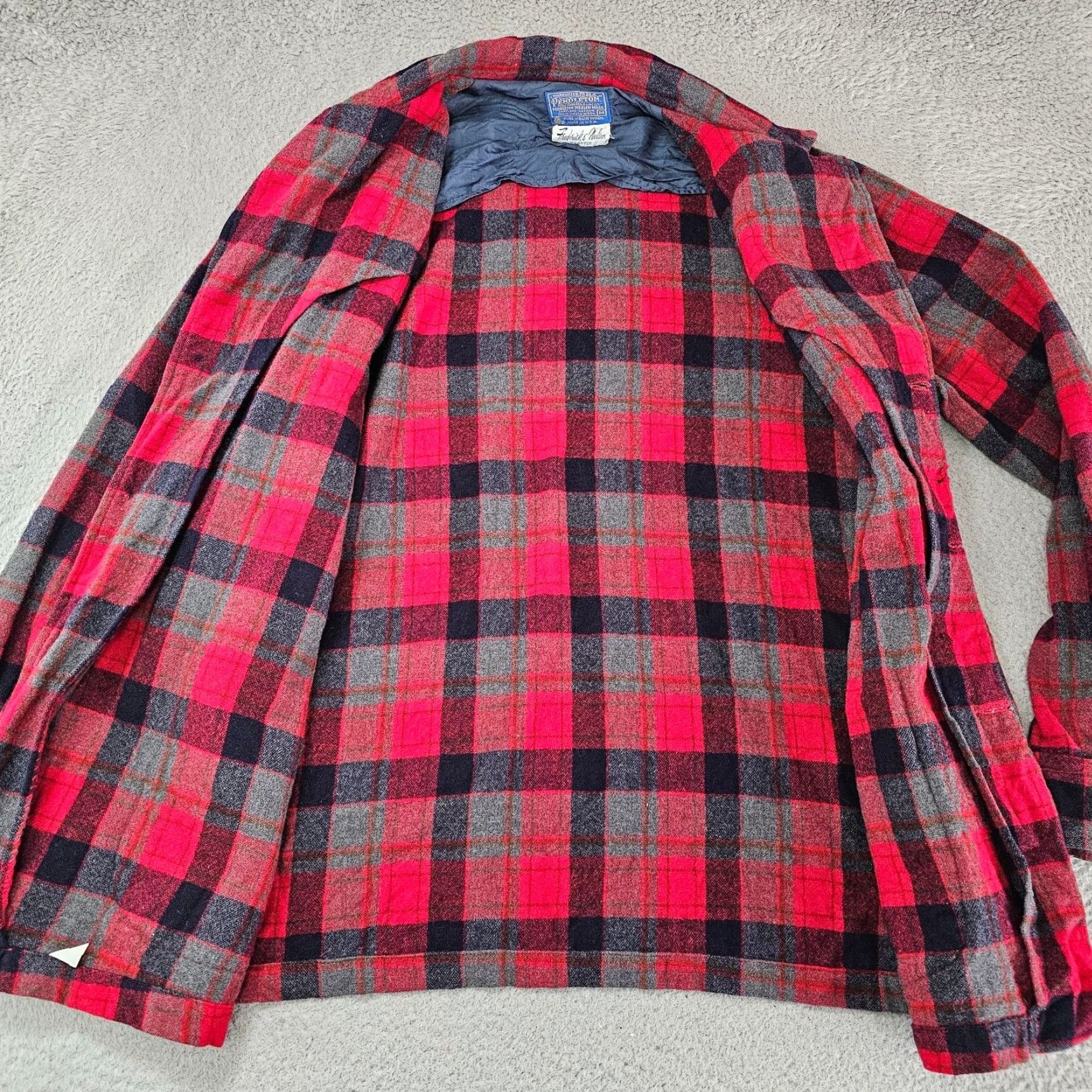 Pendleton Pendleton Shacket Men's M Plaid Wool Flannel 90s Vintage Red Button Casual Workwear 90s Mens Size US M / EU 48-50 / 2 - 6 Thumbnail