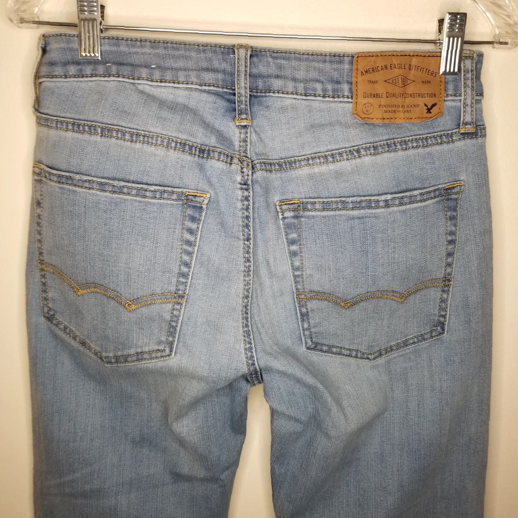American Eagle Outfitters AMERICAN EAGLE Relaxed Straight Jeans Mens Light Blue Size 28x30 Extreme Flex Size US 28 / EU 44 - 5 Thumbnail