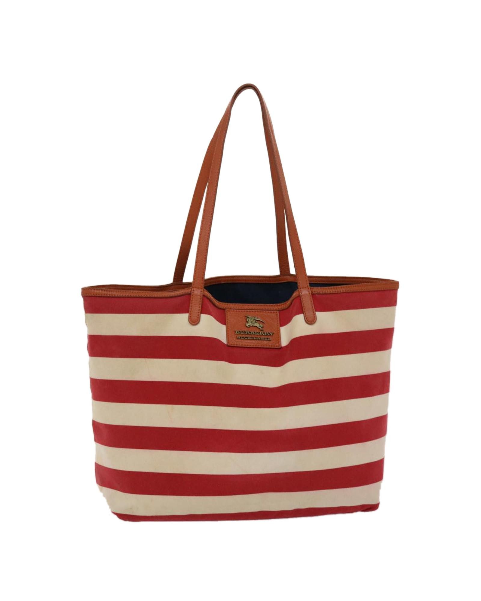 image of Practical And Elegant Burberry Canvas Bag in Red, Women's