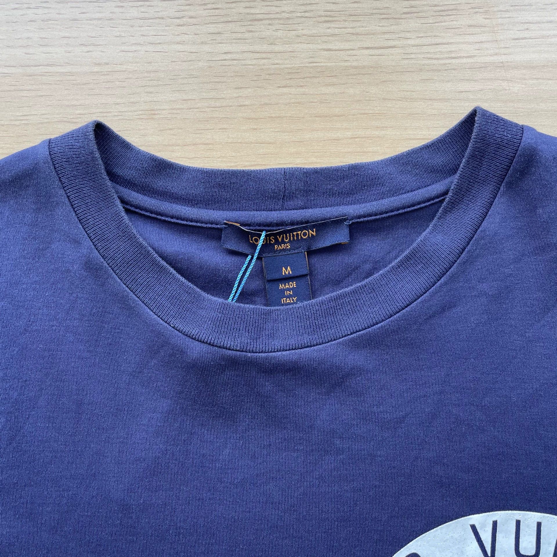 Louis Vuitton LV 98 new blue round logo short sleeve tee women's M Size M / US 6-8 / IT 42-44 - 4 Thumbnail