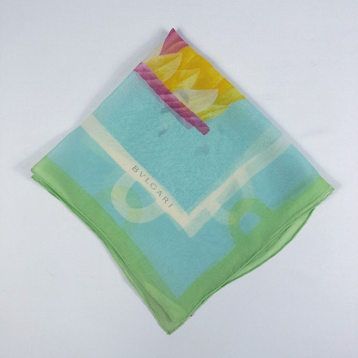 Bvlgari × Vintage Rare Vintage Bvlgari Silk Handkerchief Scarf Made in Italy Size ONE SIZE - 1 Thumbnail