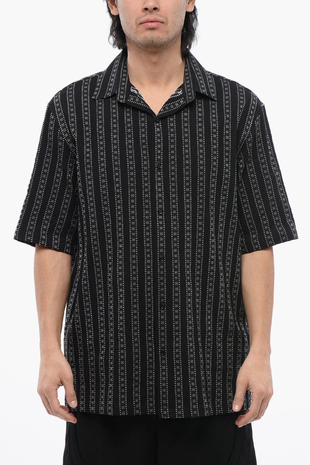 Off-White og1mm0625 Bowling Shirt in Black Size US S / EU 44-46 / 1 - 1 Thumbnail